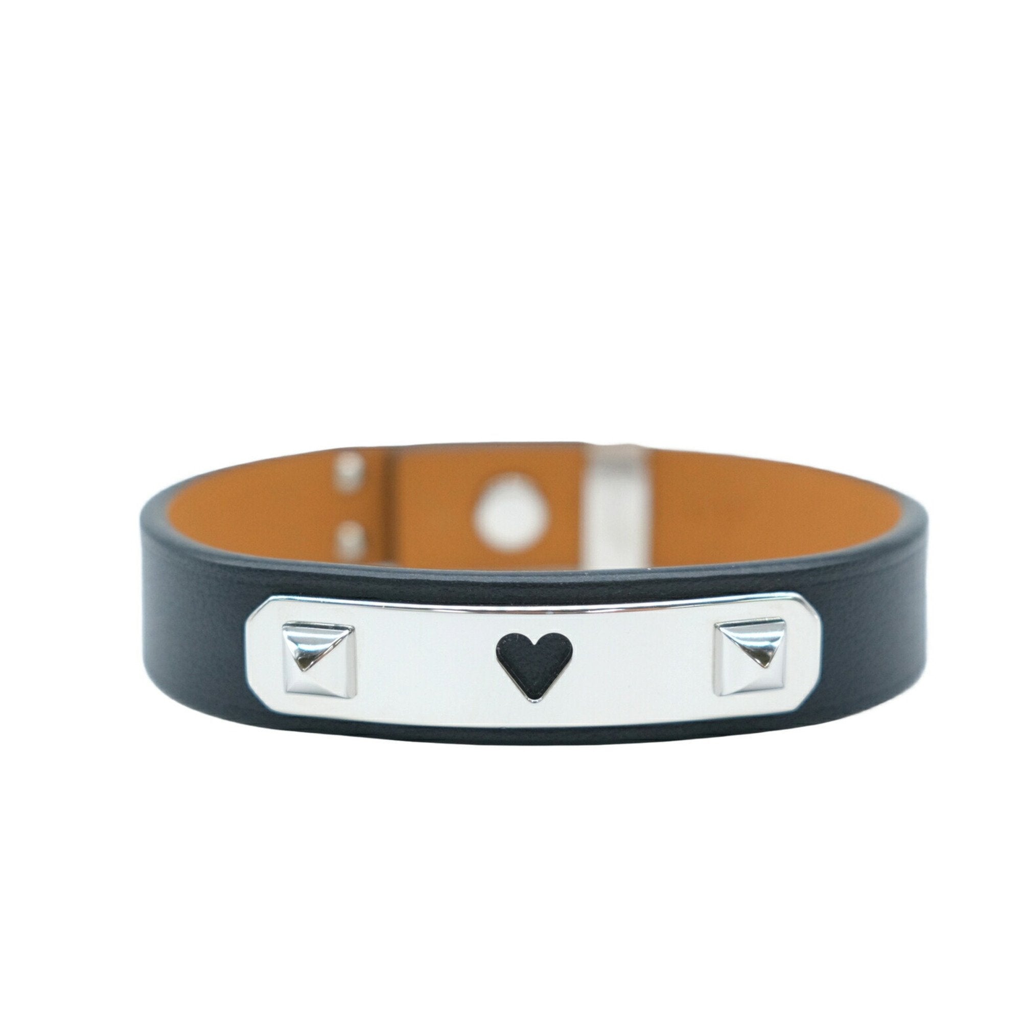 Hermes Black Leather Charm Bracelet (Pre-Owned)