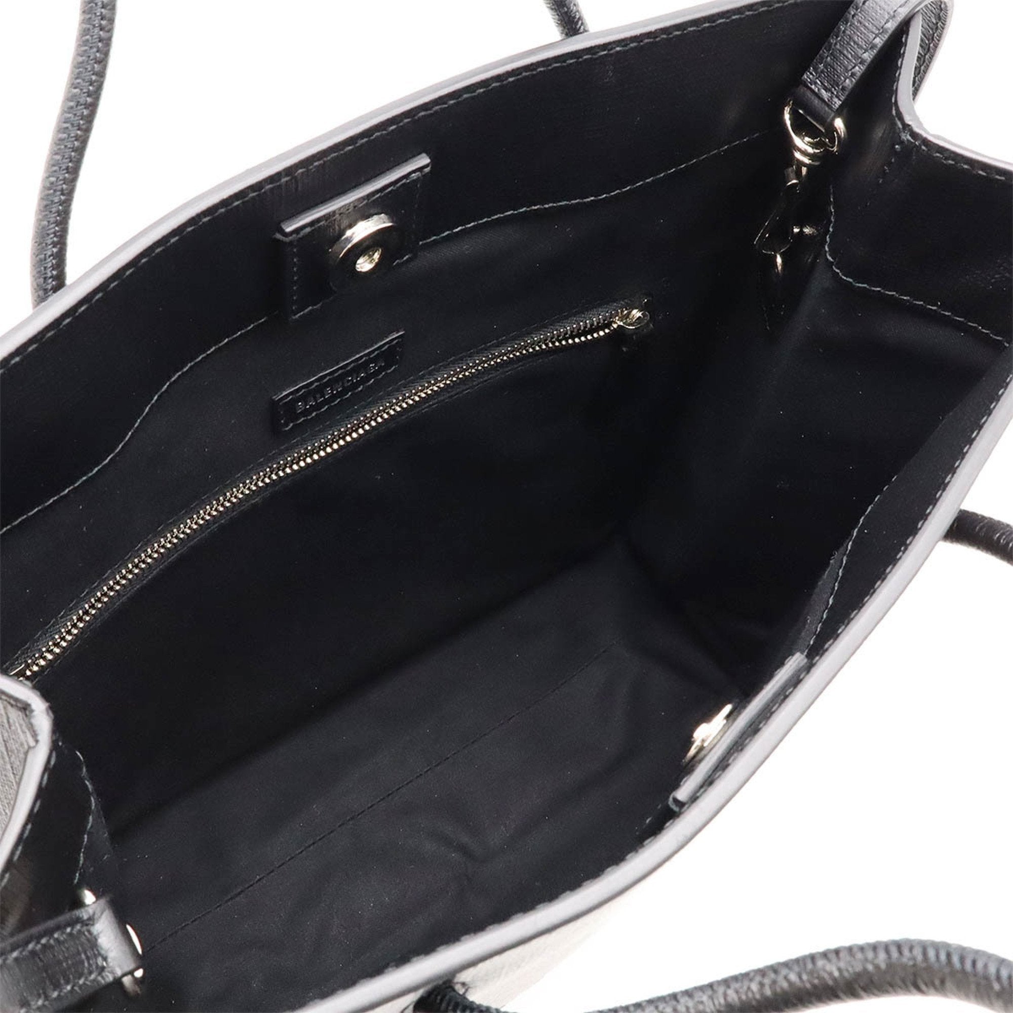 Balenciaga Black Leather Shoulder Bag Tote Bag (Pre-Owned)