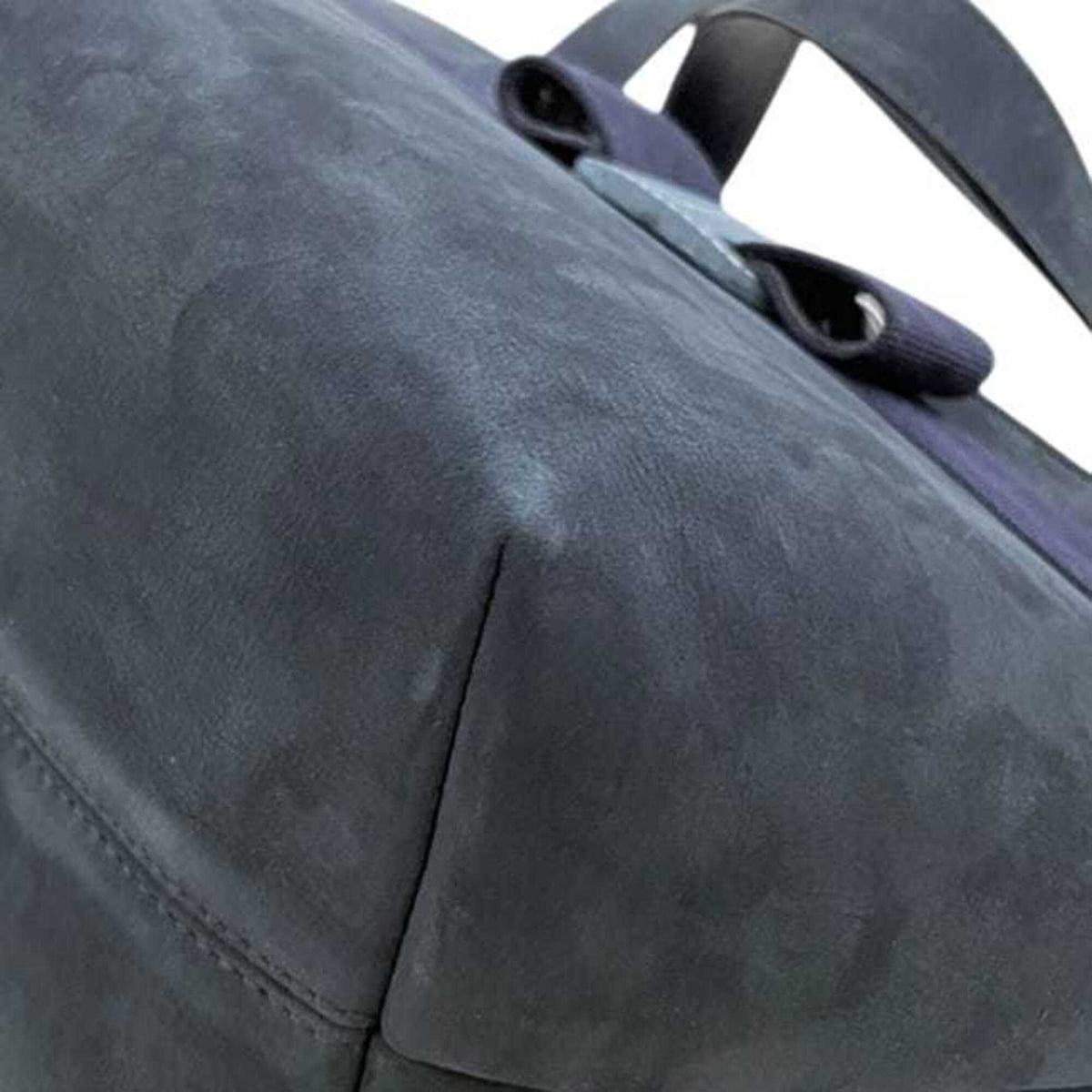 Salvatore Ferragamo Navy Suede Leather Handbag (Pre-Owned)