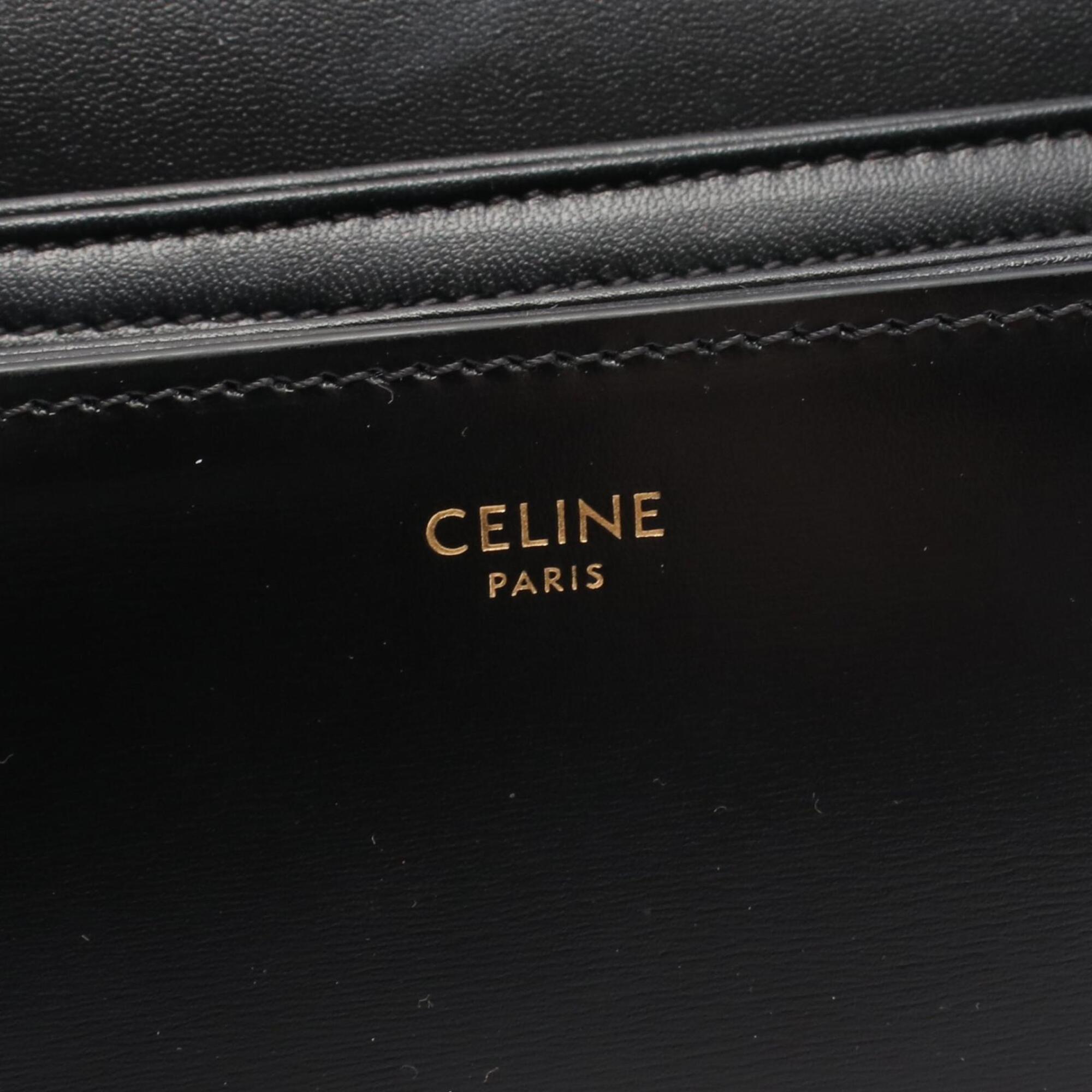 Celine Black Leather Handbag Shoulder Bag (Pre-Owned)