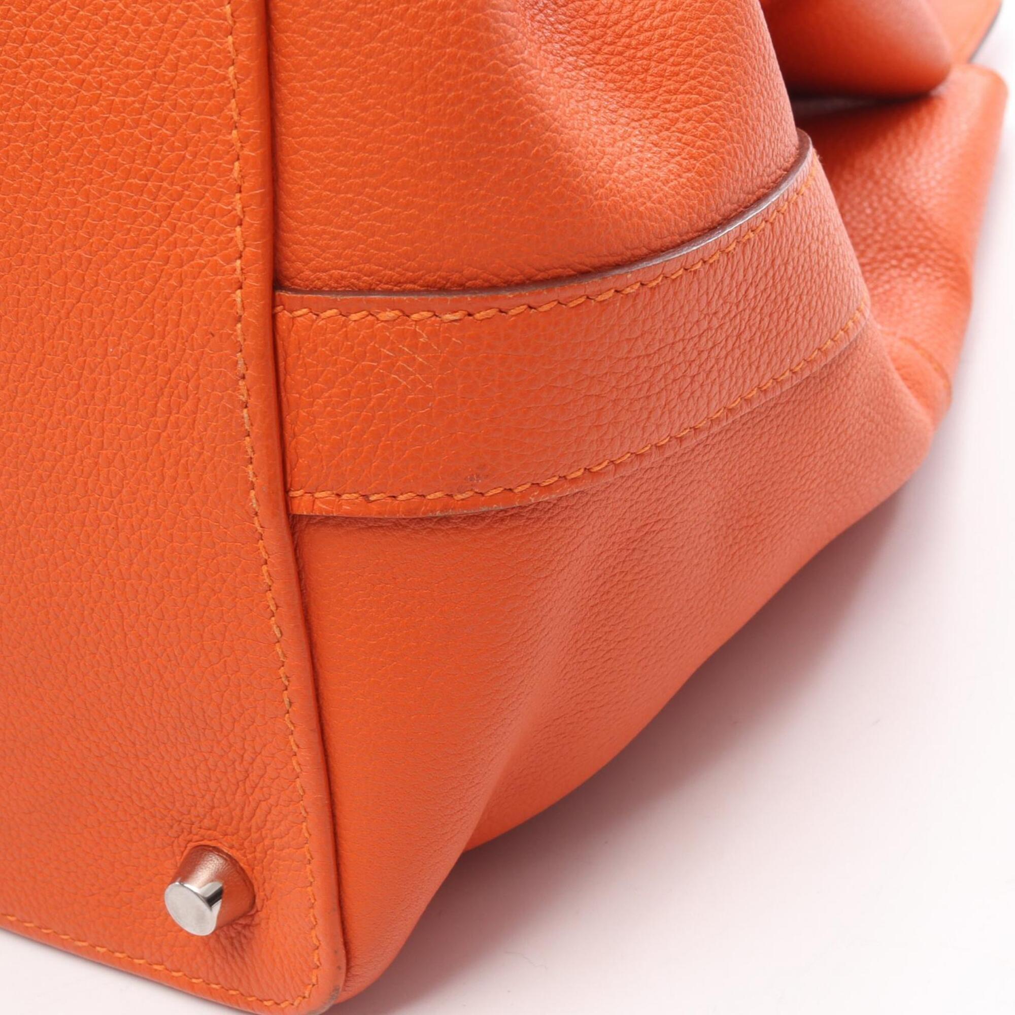 Hermes Orange Evercalf Leather Handbag (Pre-Owned)