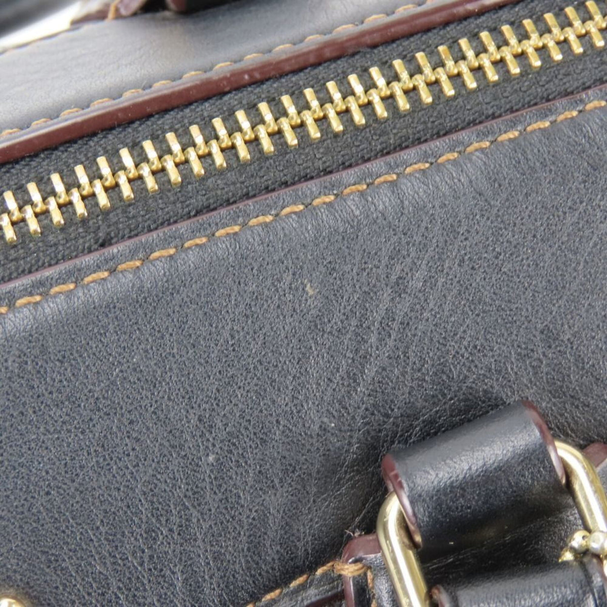 Coach Black Dark Brown Leather Handbag (Pre-Owned)
