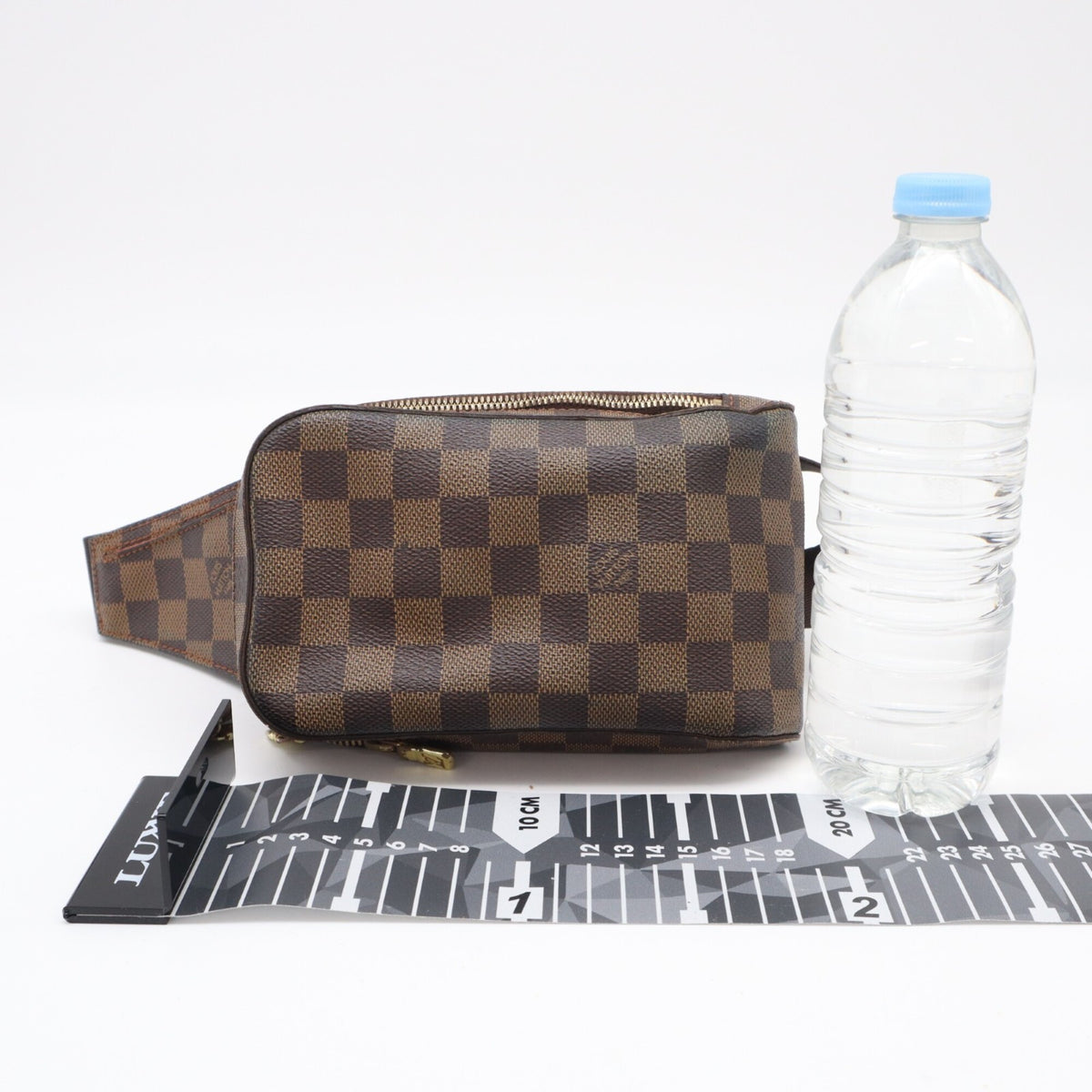 Louis Vuitton Beige Brown Damier Canvas Galle Coated Canvas Leather Shoulder Bag (Pre-Owned)