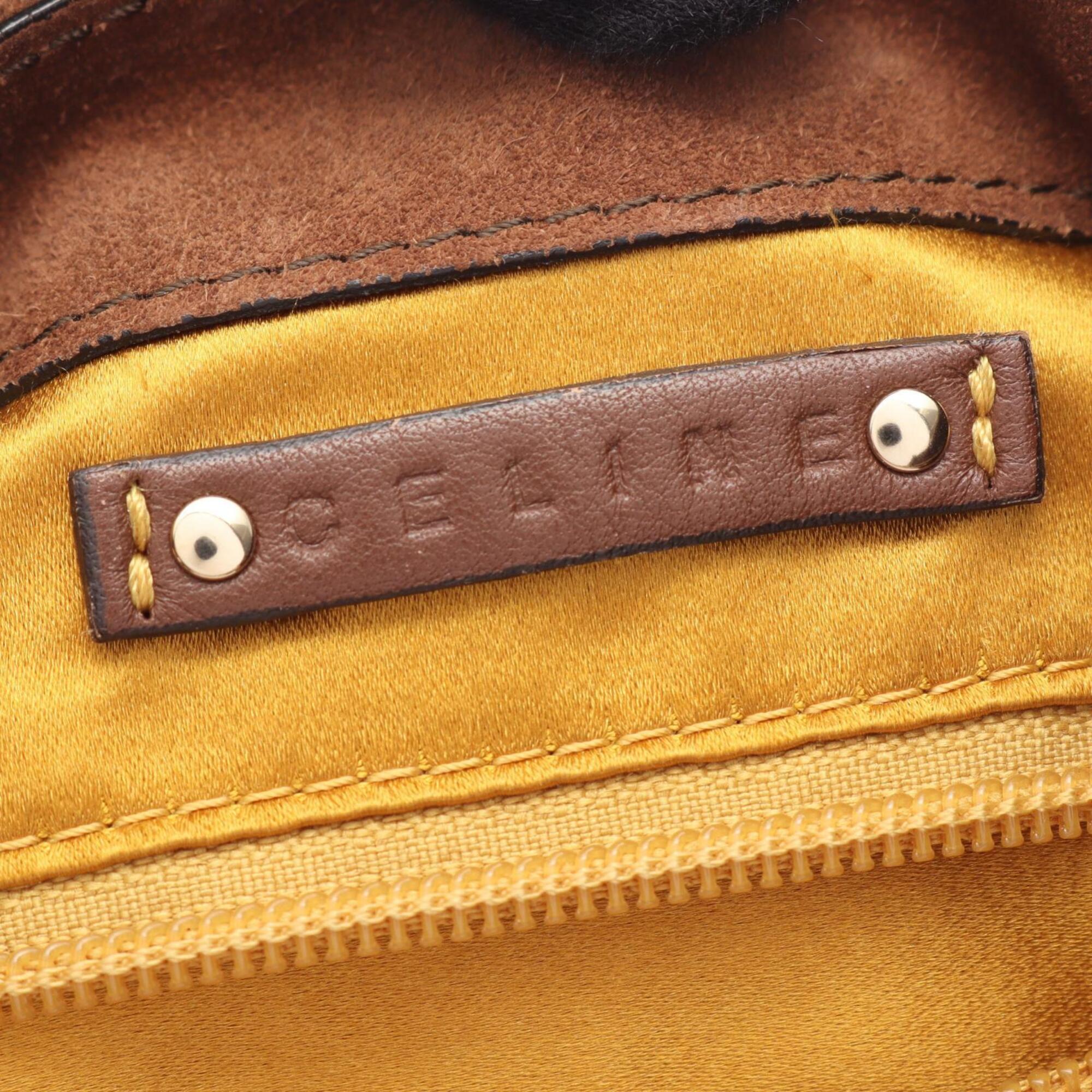 Celine Brown Suede Handbag Shoulder Bag (Pre-Owned)