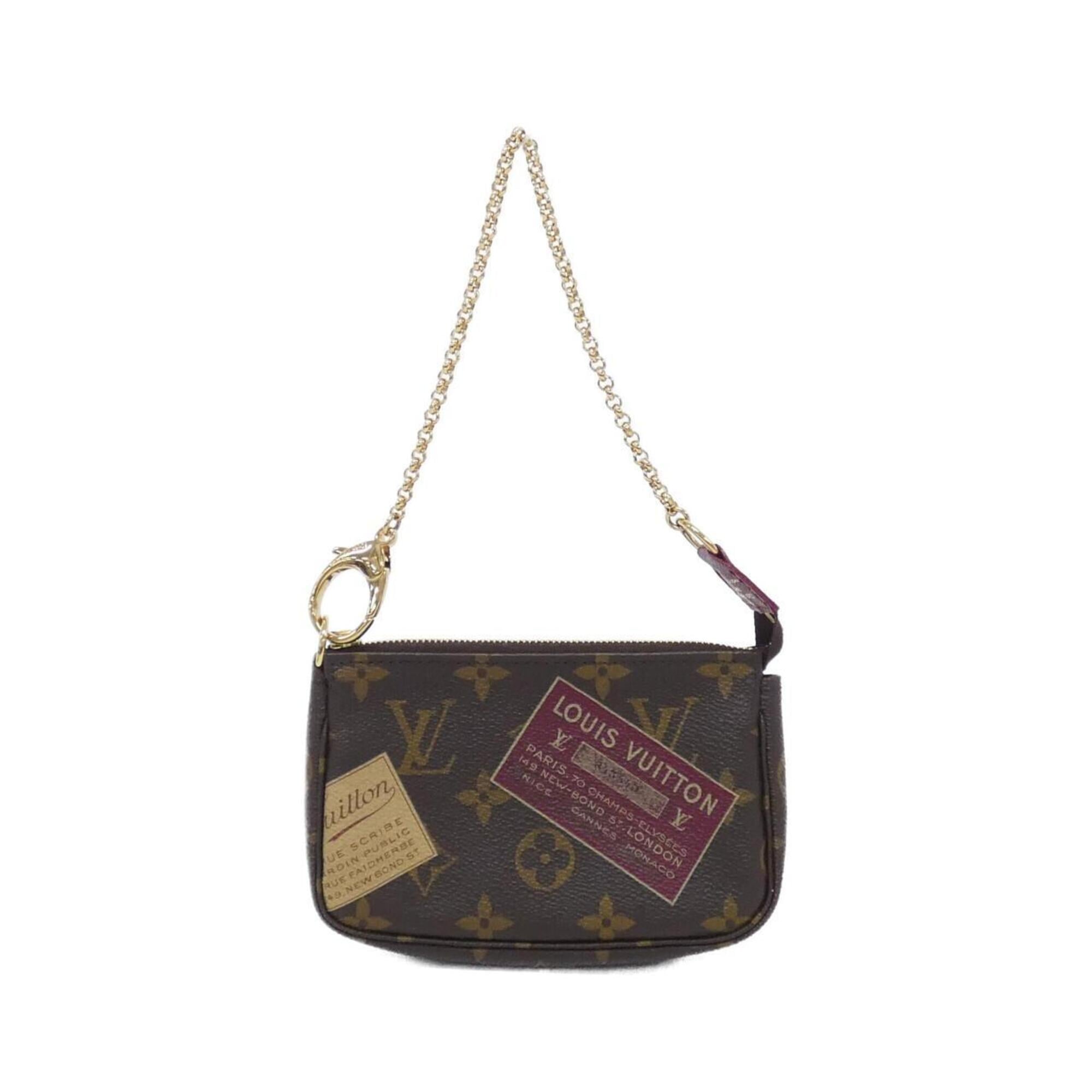 Louis Vuitton Marron Coated Canvas Pochette Pouch (Pre-Owned)