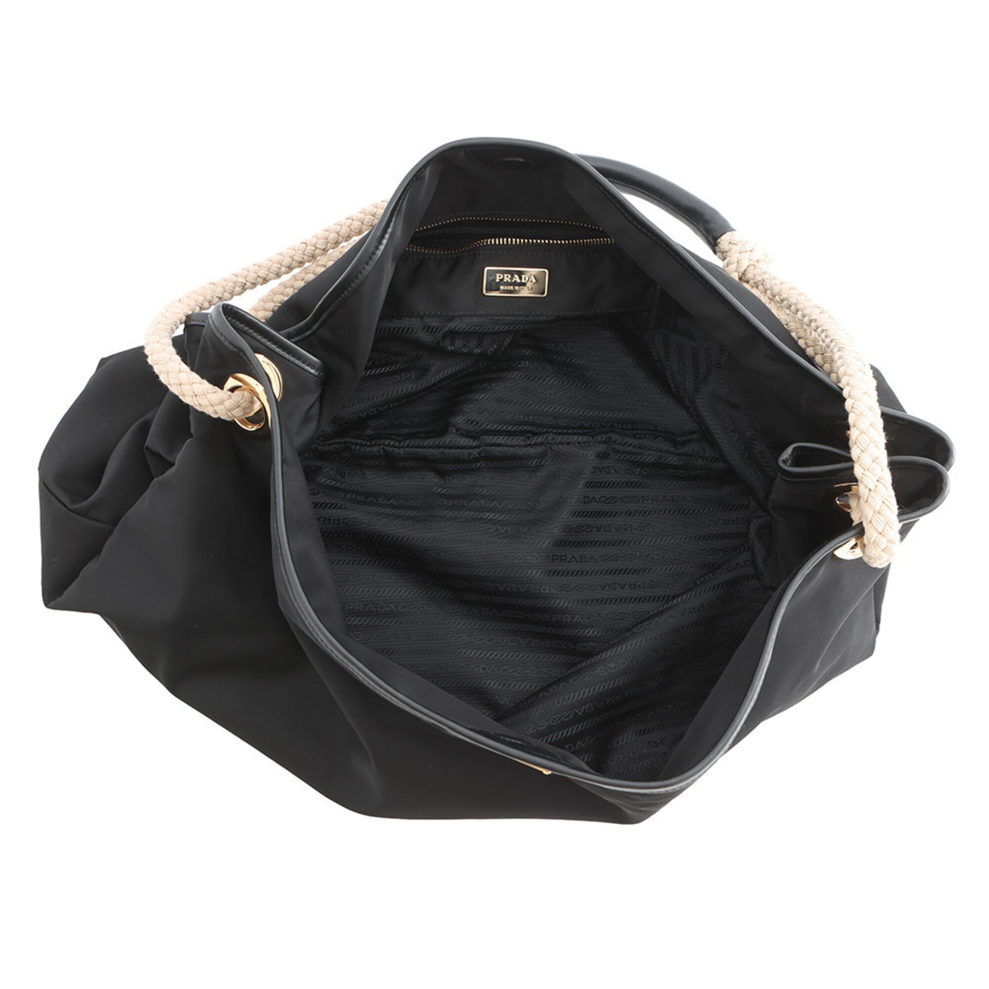 Prada Black Nylon Handbag Shoulder Bag (Pre-Owned)