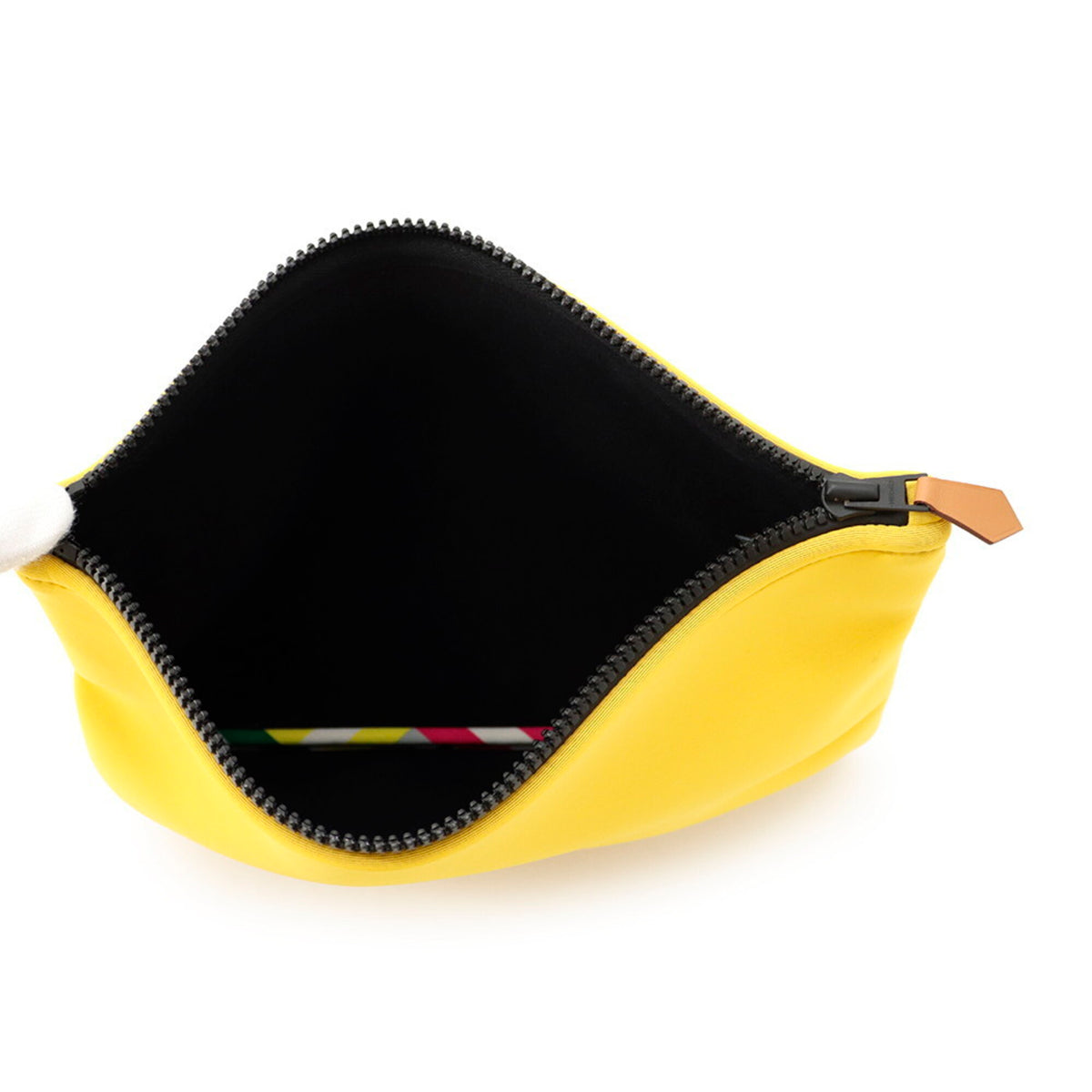 Hermes Yellow Polyamide Handbag Pouch (Pre-Owned)