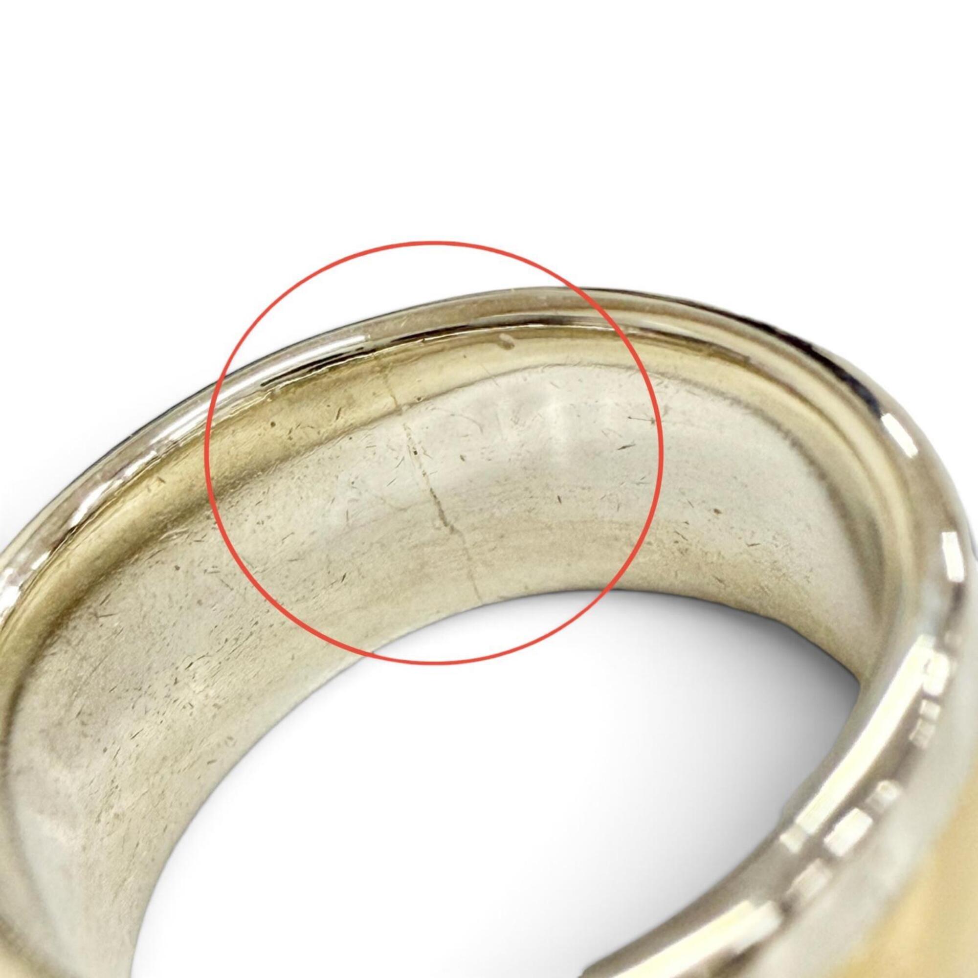 Hermes Gold Silver Gold (18K) Silver 925 Band Ring (Pre-Owned)