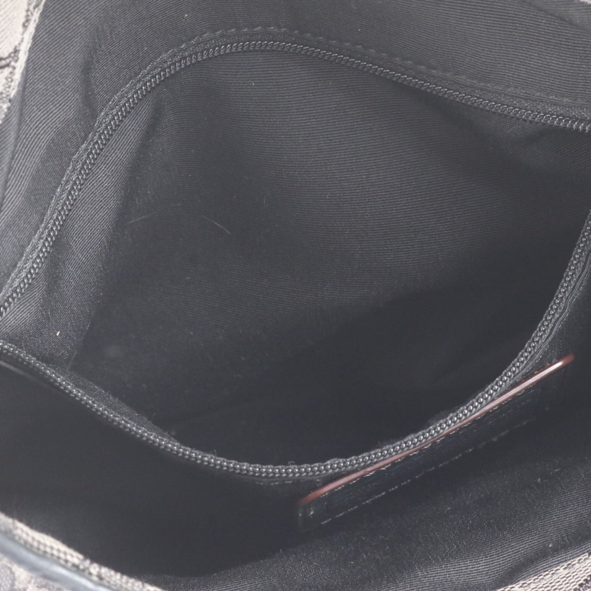 Coach Black Leather Canvas Handbag Shoulder Bag Tote Bag (Pre-Owned)