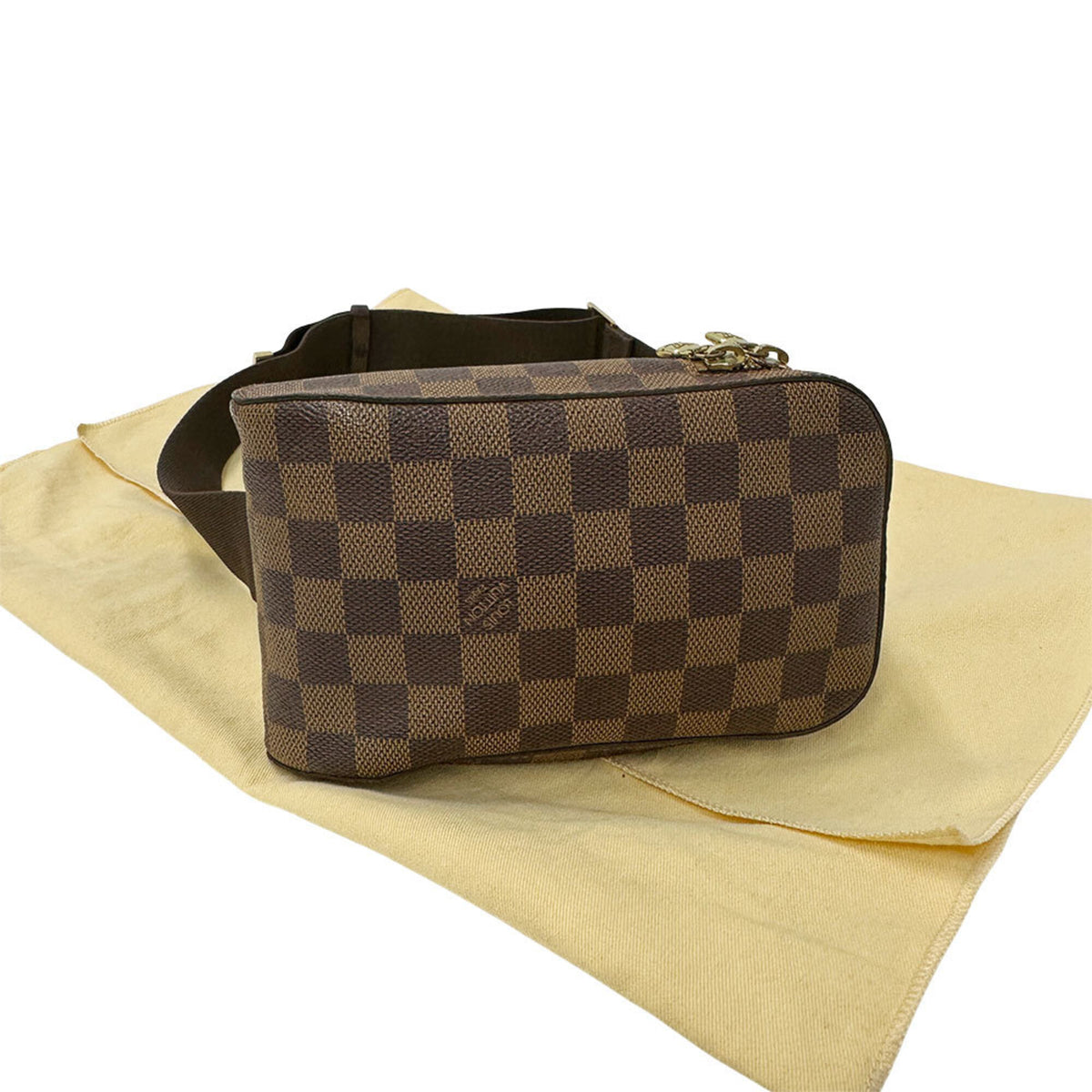 Louis Vuitton Brown Damier Canvas Handbag Sling Bag (Pre-Owned)
