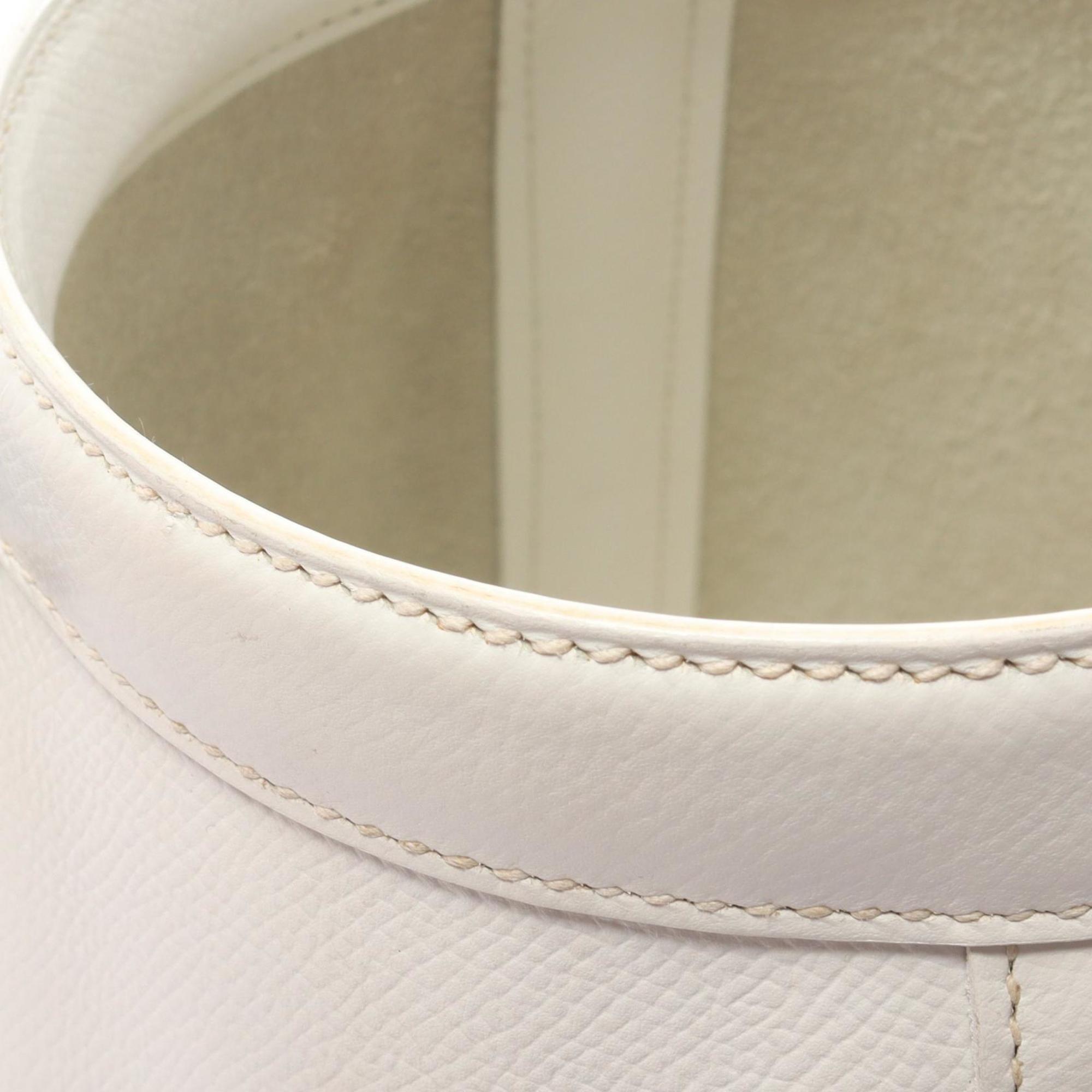 Hermes Blue White Epsom Leather Leather Handbag Shoulder Bag (Pre-Owned)