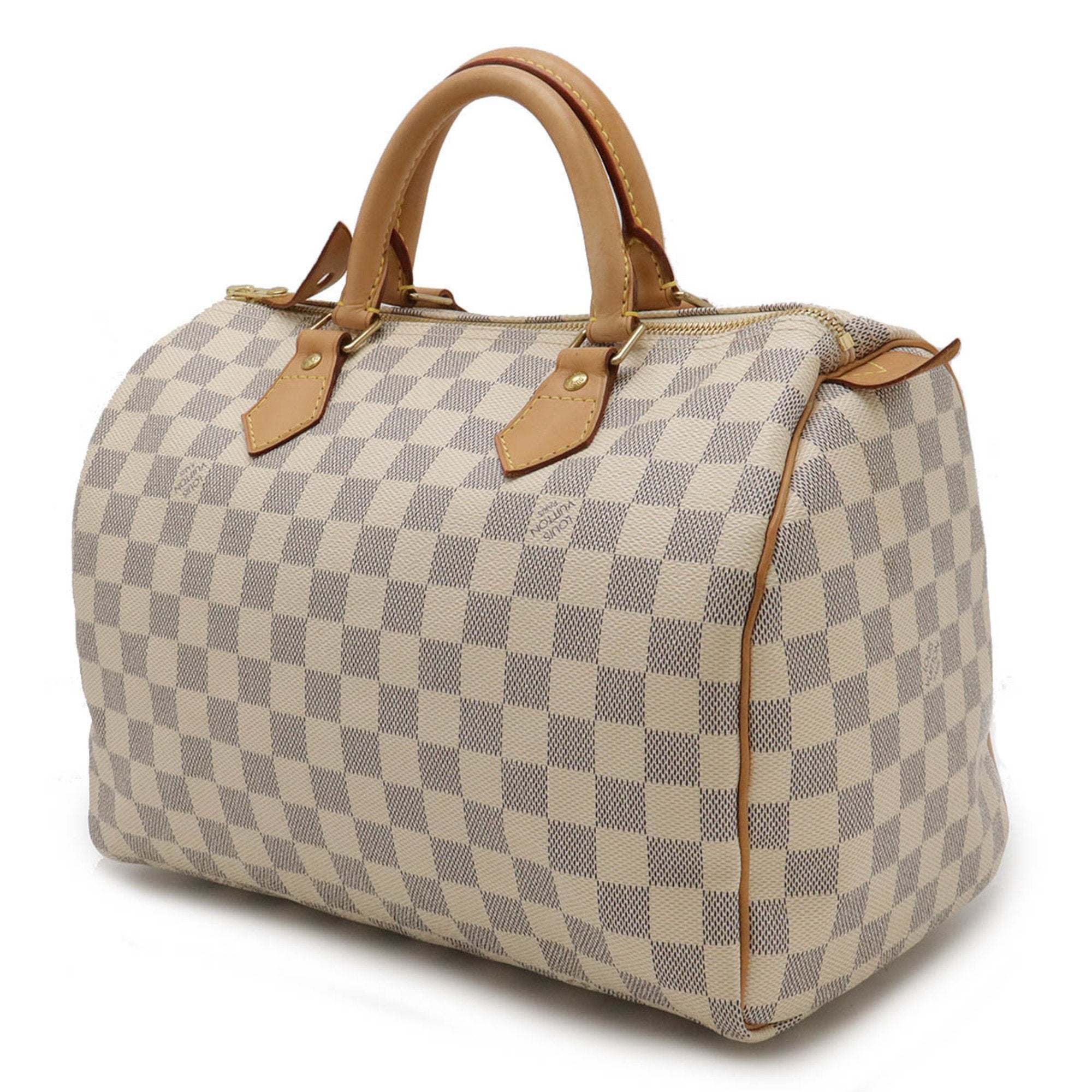 Louis Vuitton Ivory Damier Azur Boston Bag Handbag (Pre-Owned)