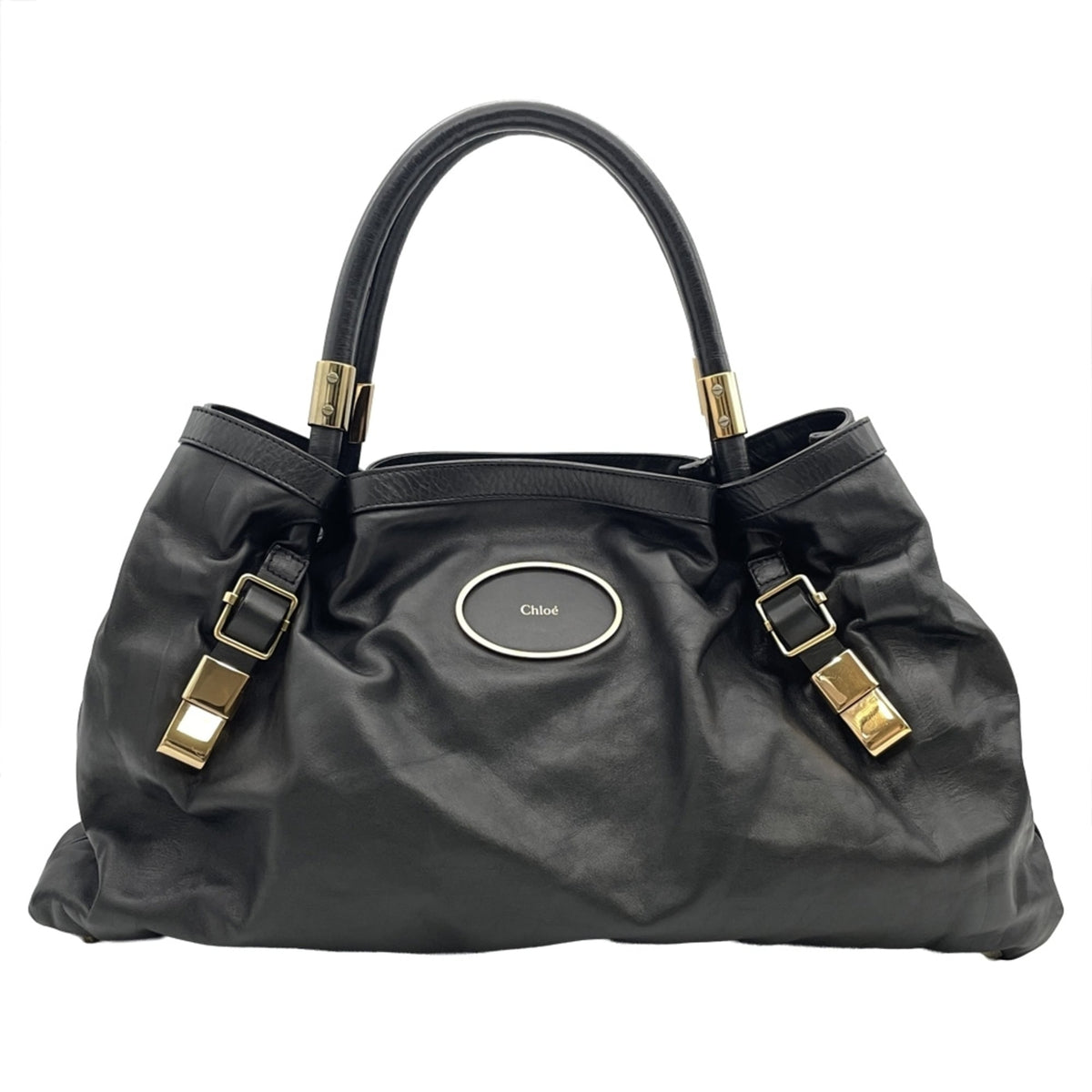 Chloé Black Leather Tote Bag (Pre-Owned)