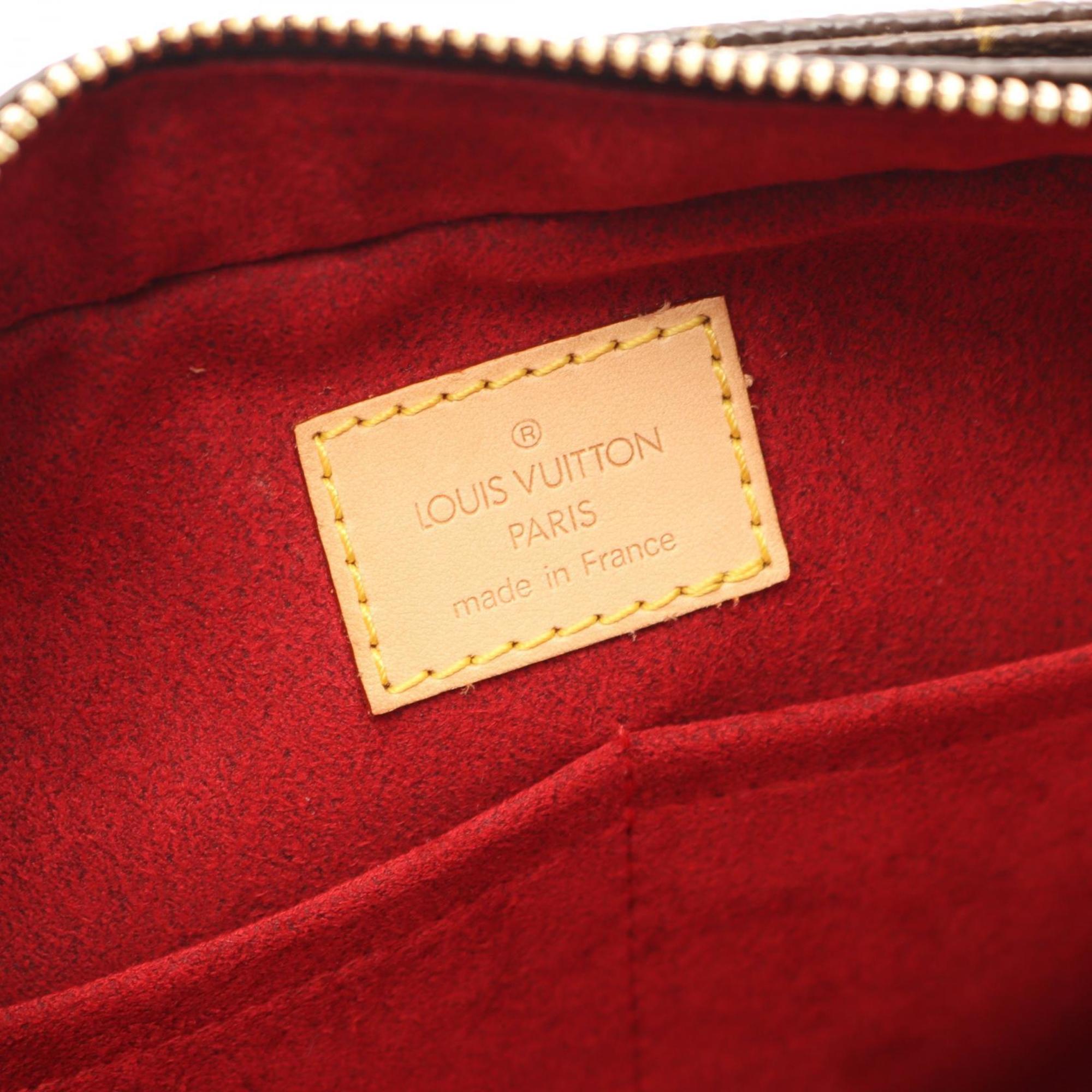 Louis Vuitton Brown Coated Canvas Pvc Monogram Leather Handbag (Pre-Owned)