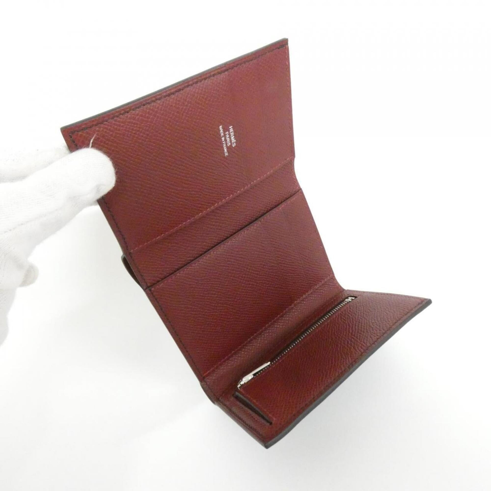 Hermes Black Rouge H Epsom Leather Coin Purse/Coin Case (Pre-Owned)