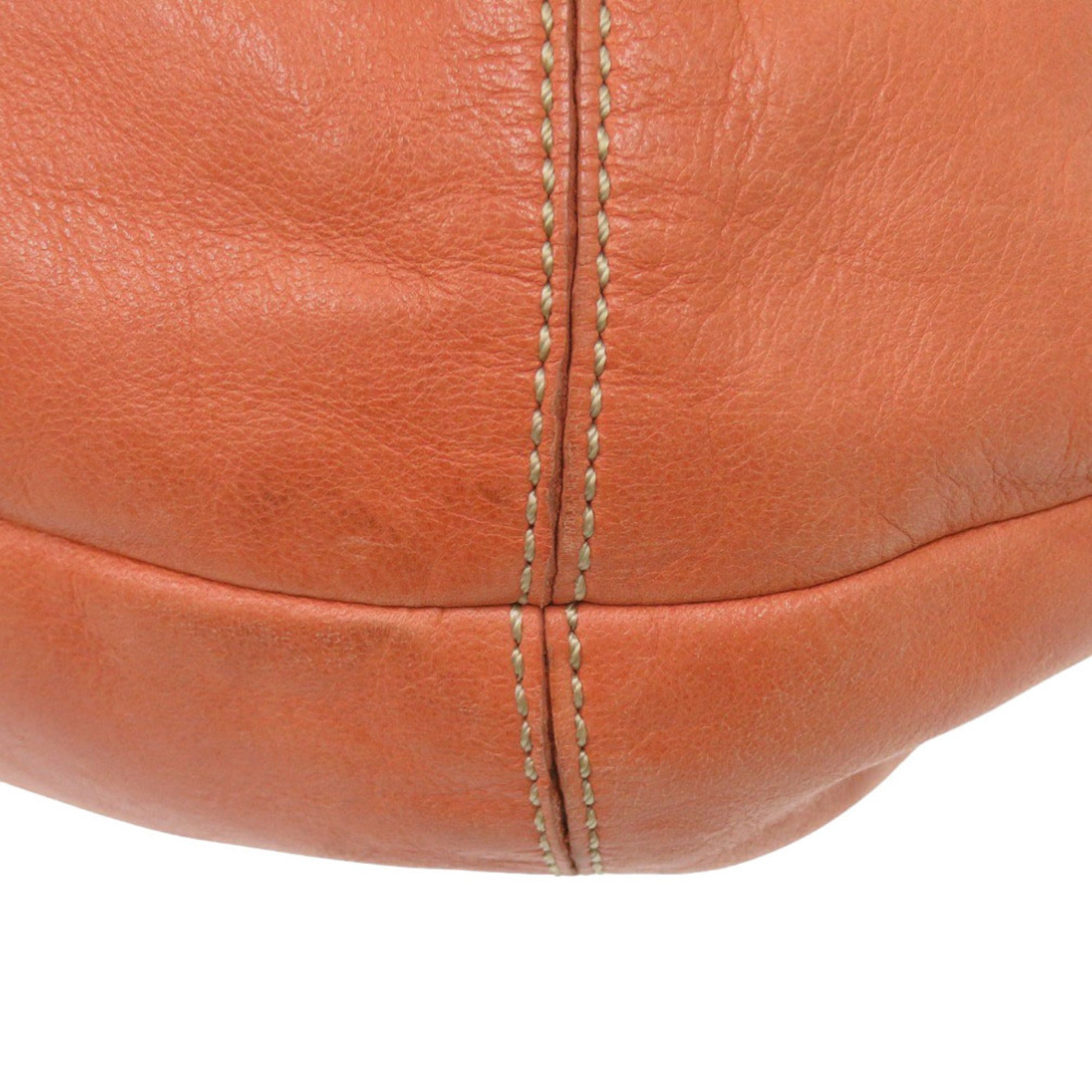Coach Orange Leather Shoulder Bag (Pre-Owned)