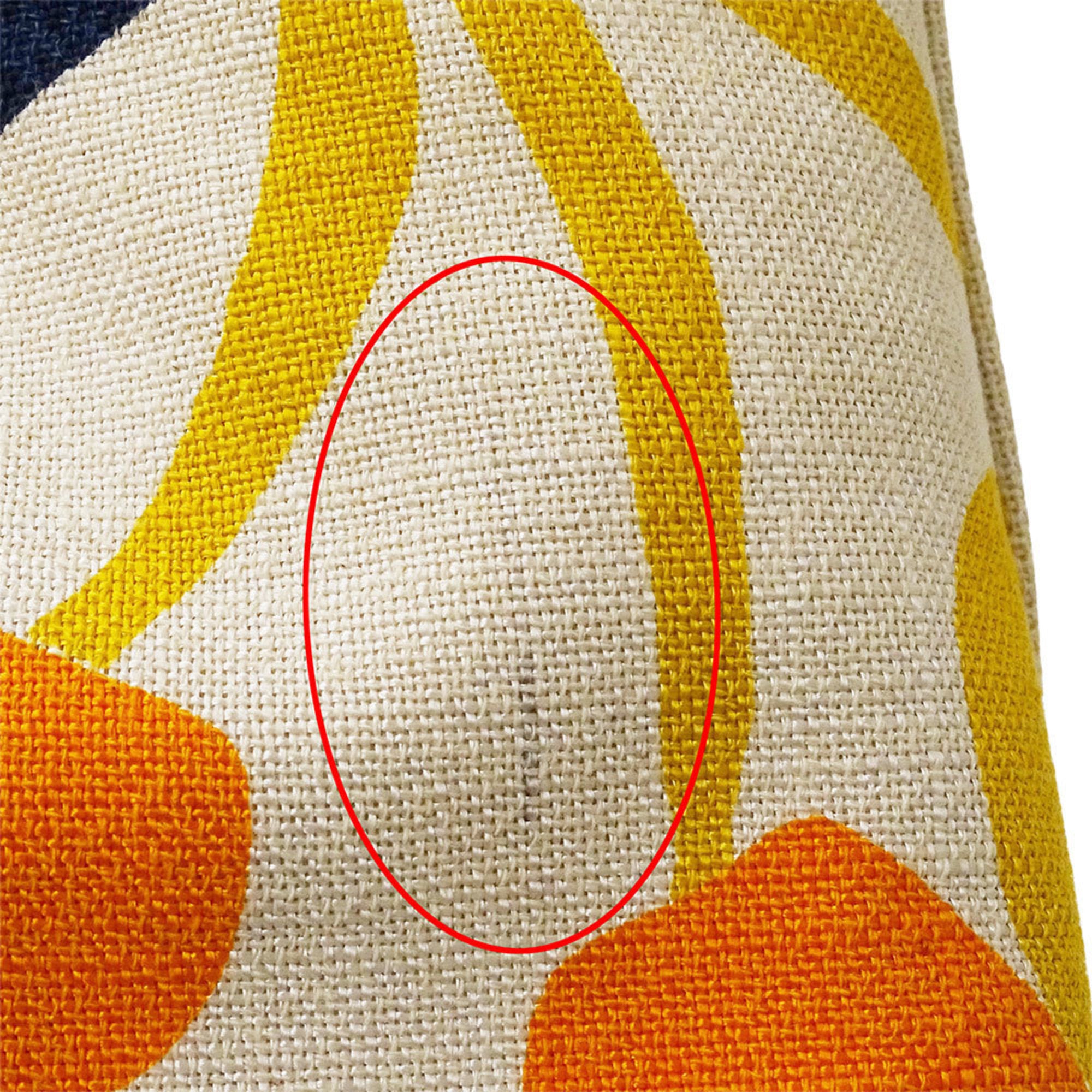 Miu Miu Multi-Color Orange Canvas Tote Bag (Pre-Owned)