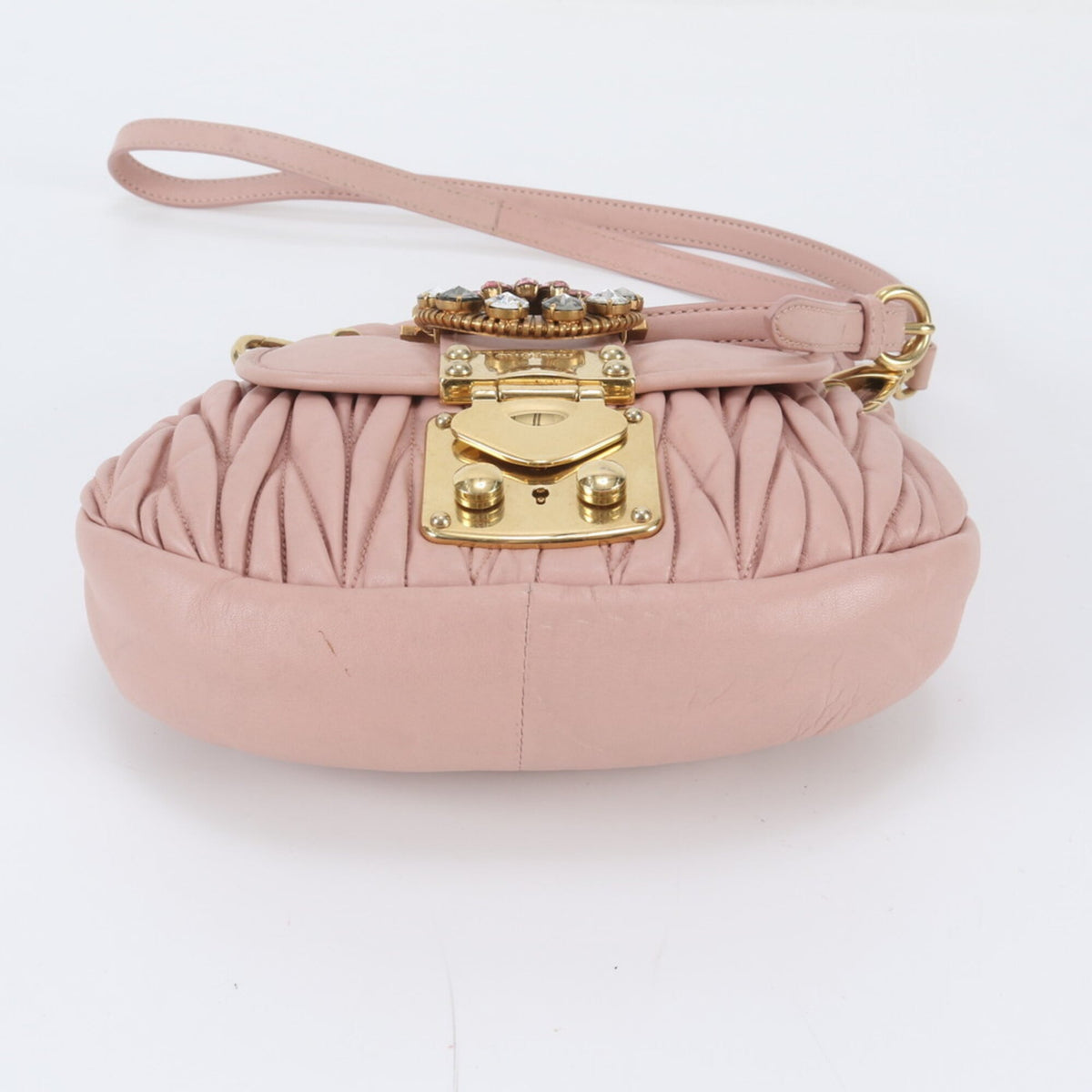 Miu Miu Pink Leather Handbag Shoulder Bag Tote Bag (Pre-Owned)