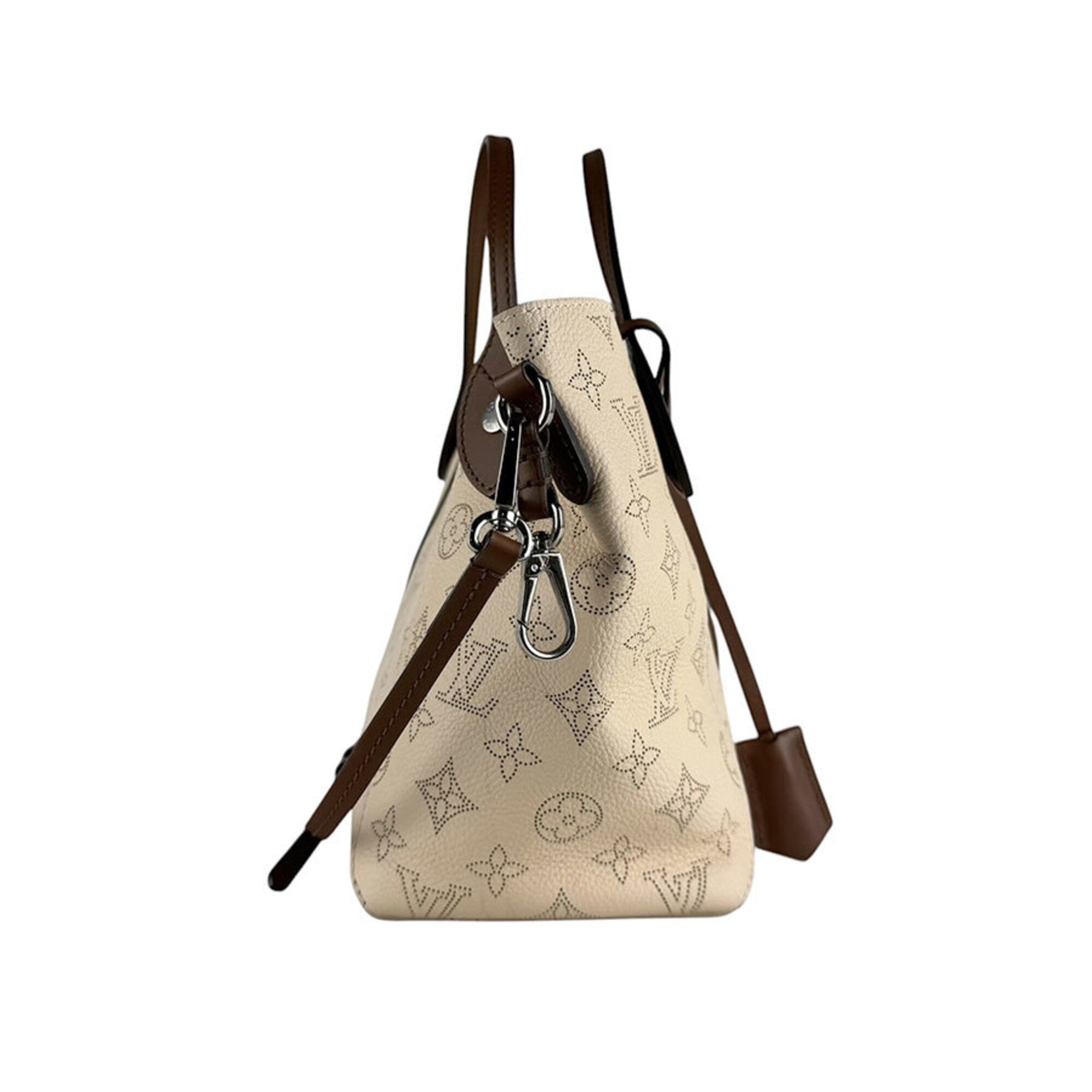 Louis Vuitton Beige Mahina Leather Handbag Shoulder Bag (Pre-Owned)