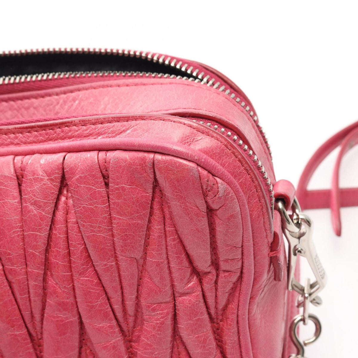 Miu Miu Pink Leather Handbag Shoulder Bag (Pre-Owned)