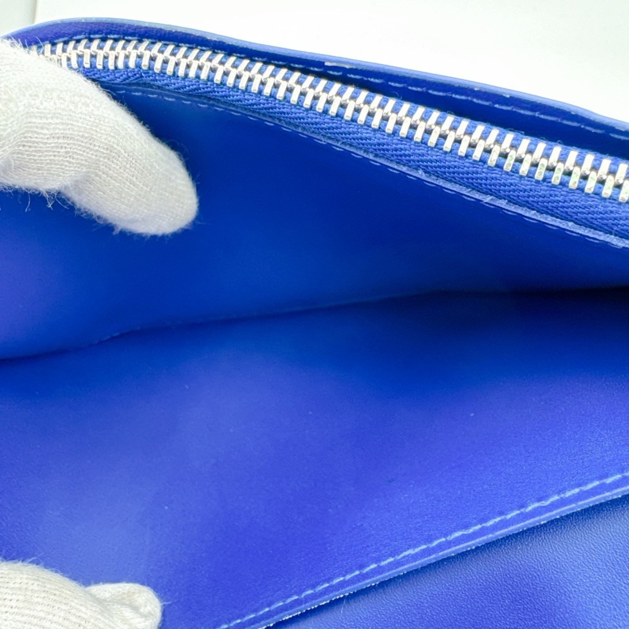 Louis Vuitton Blue Blue Green Leather Long Wallet (Bi-Fold) (Pre-Owned)