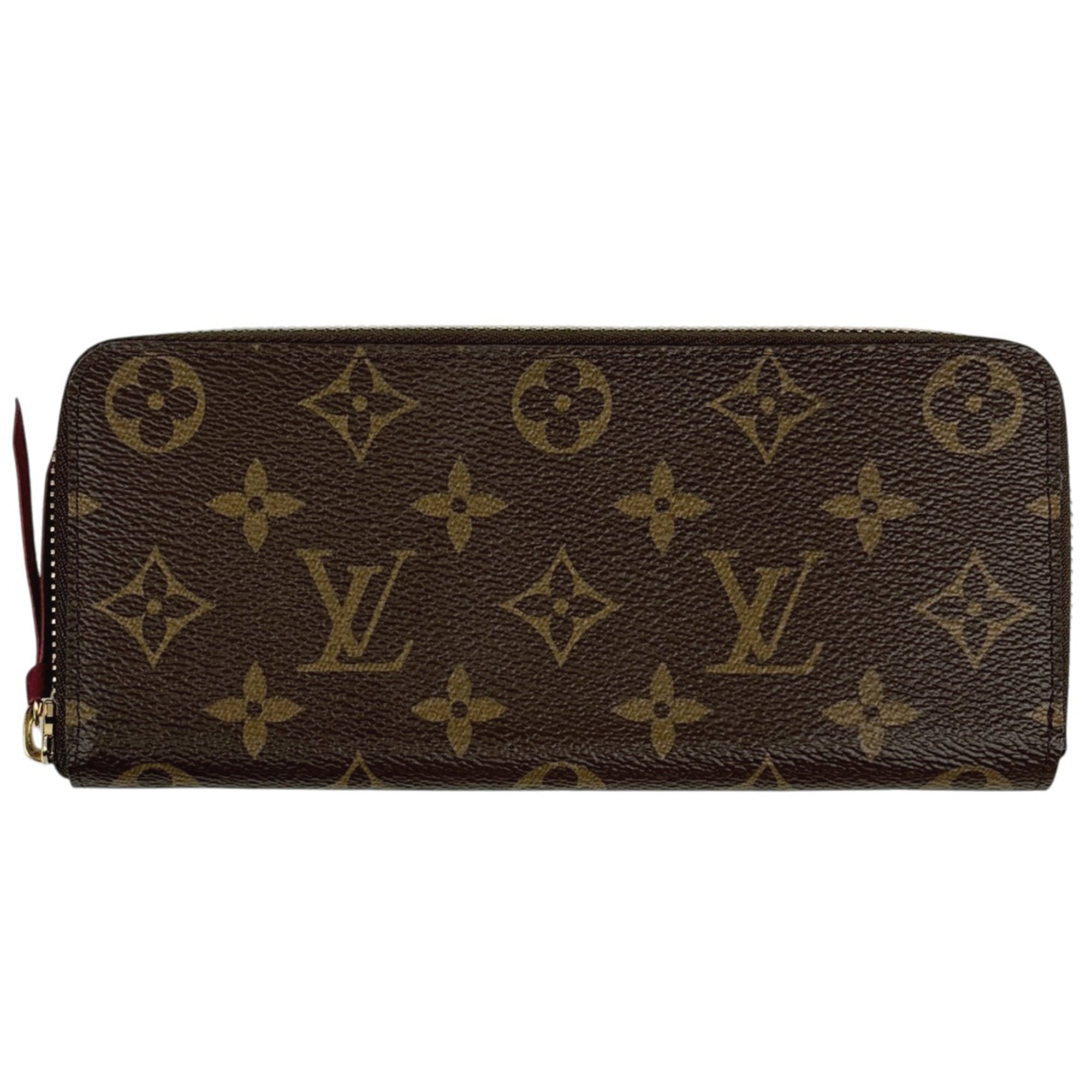 Louis Vuitton Bordeaux Brown Fuchsia Monogram Monogram Long Bill Wallet (Bi-Fold) (Pre-Owned)