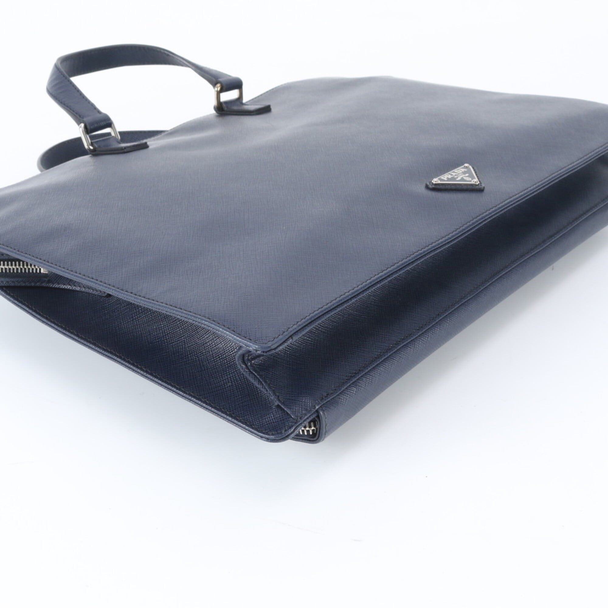 Prada Navy Leather Handbag (Pre-Owned)