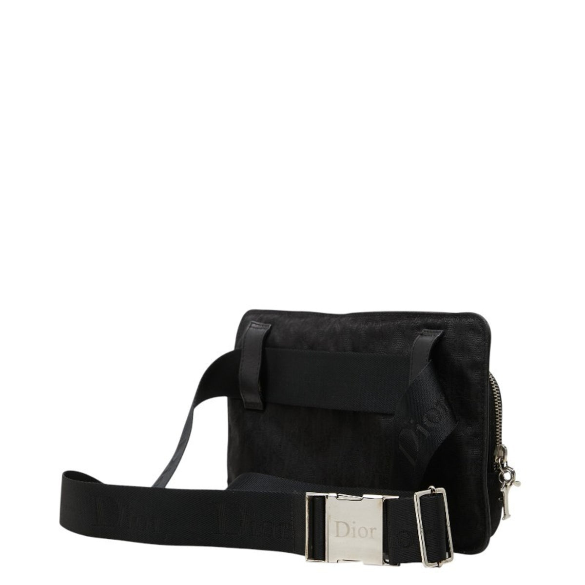 Christian Dior Black Canvas Leather Shoulder Bag (Pre-Owned)