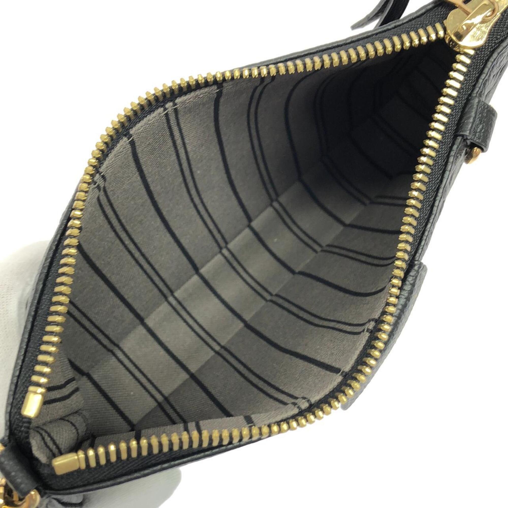 Louis Vuitton Black Leather Handbag Pouch (Pre-Owned)