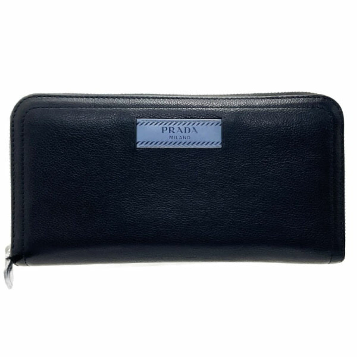 Prada Astrale Black Nero Leather Long Wallet (Bi-Fold) (Pre-Owned)