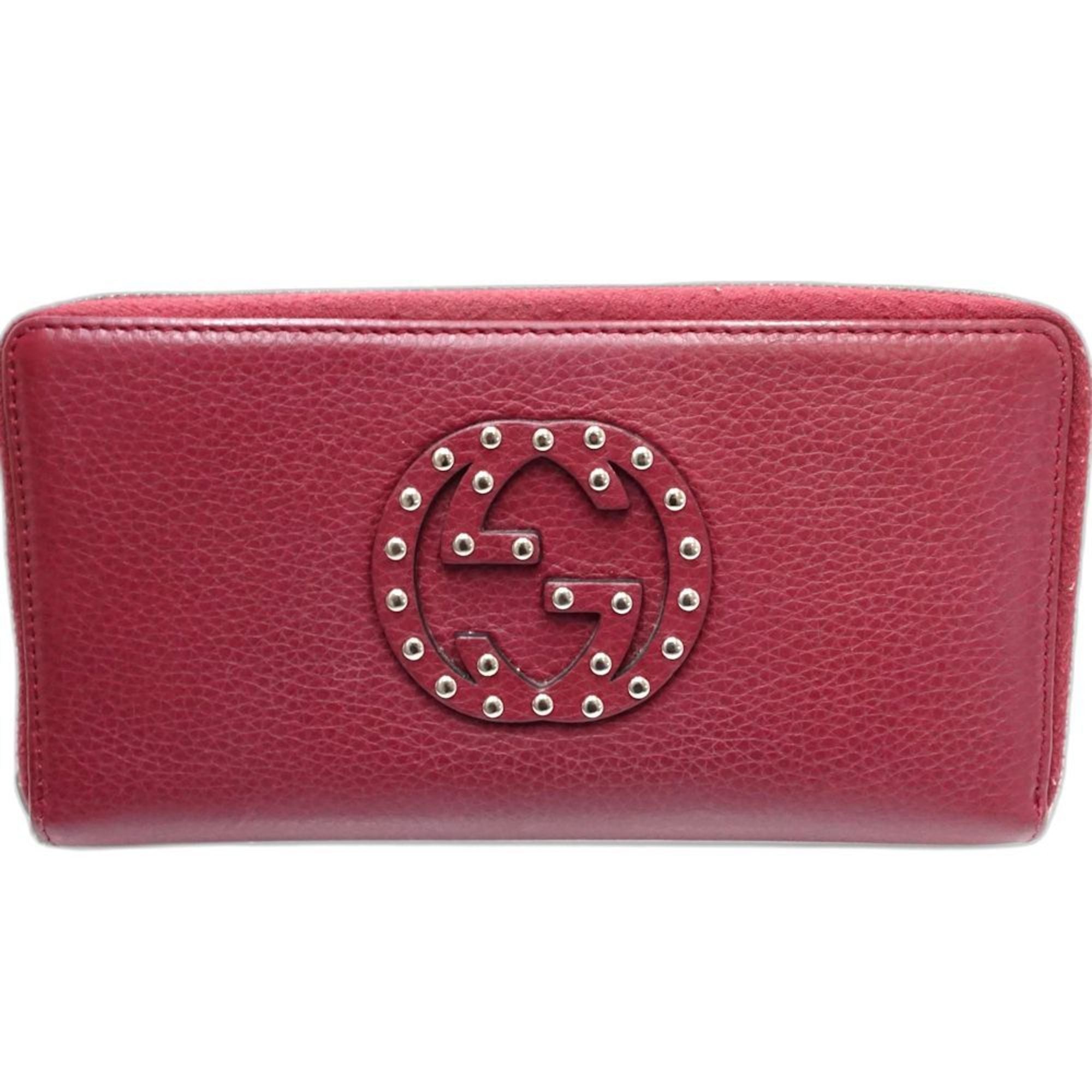 Gucci Soho Bordeaux Leather Long Wallet (Bi-Fold) (Pre-Owned)