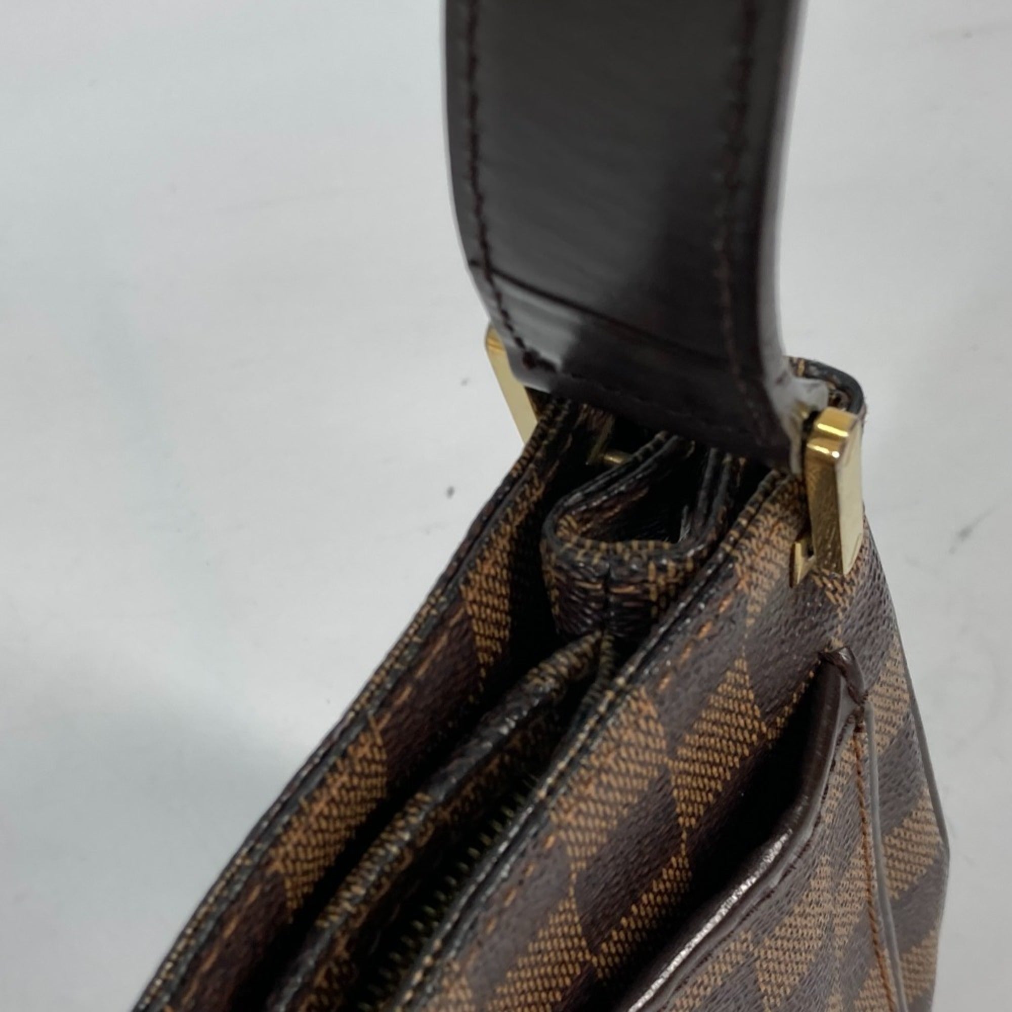 Louis Vuitton Damier Brown Damier Canvas Ebene Damier Canvas Shoulder Bag (Pre-Owned)