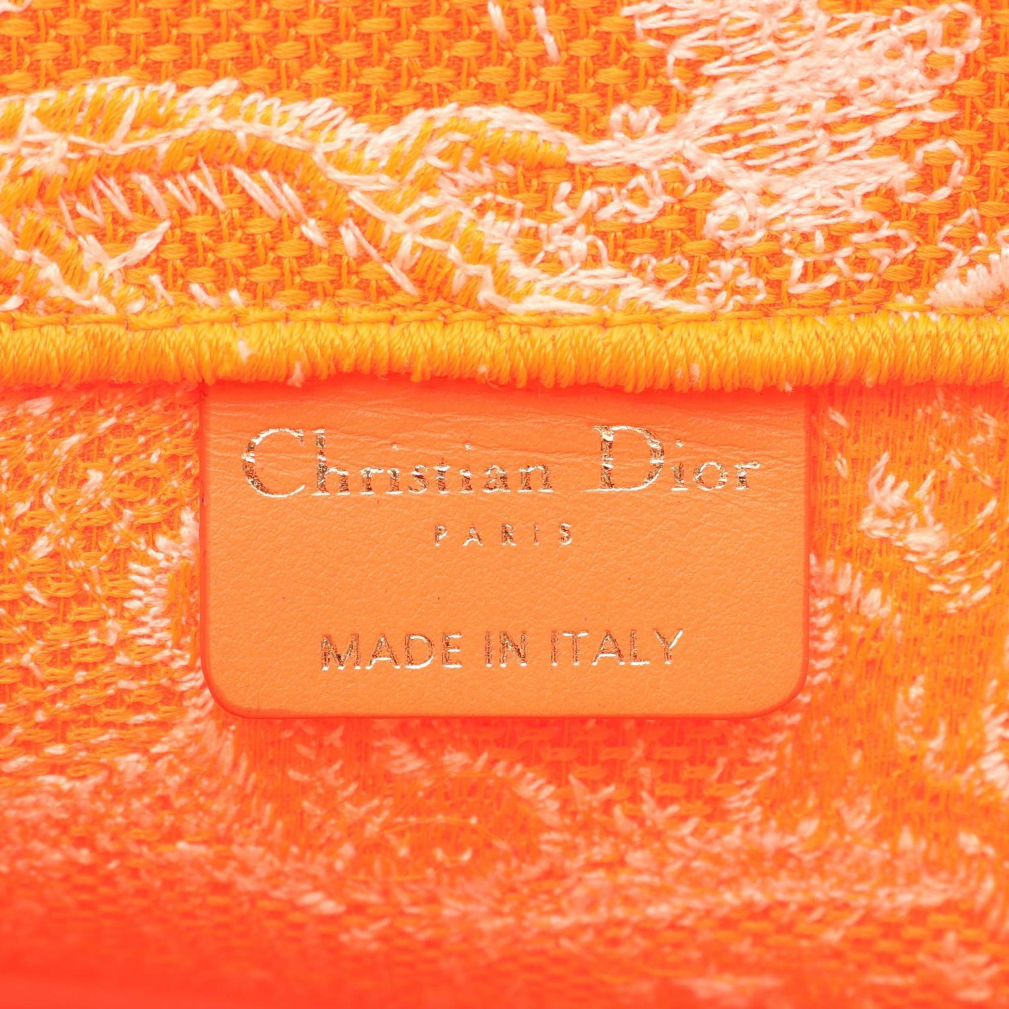 Christian Dior Orange Canvas Tote Bag (Pre-Owned)