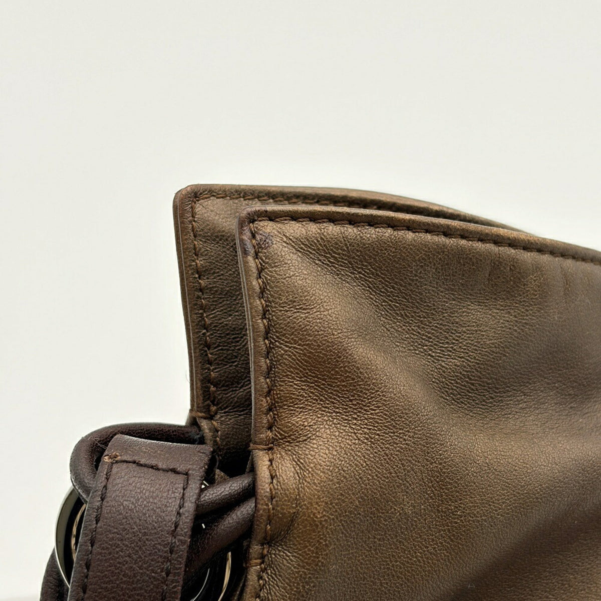 Loewe Bronze Nappa Leather Leather Shoulder Bag (Pre-Owned)
