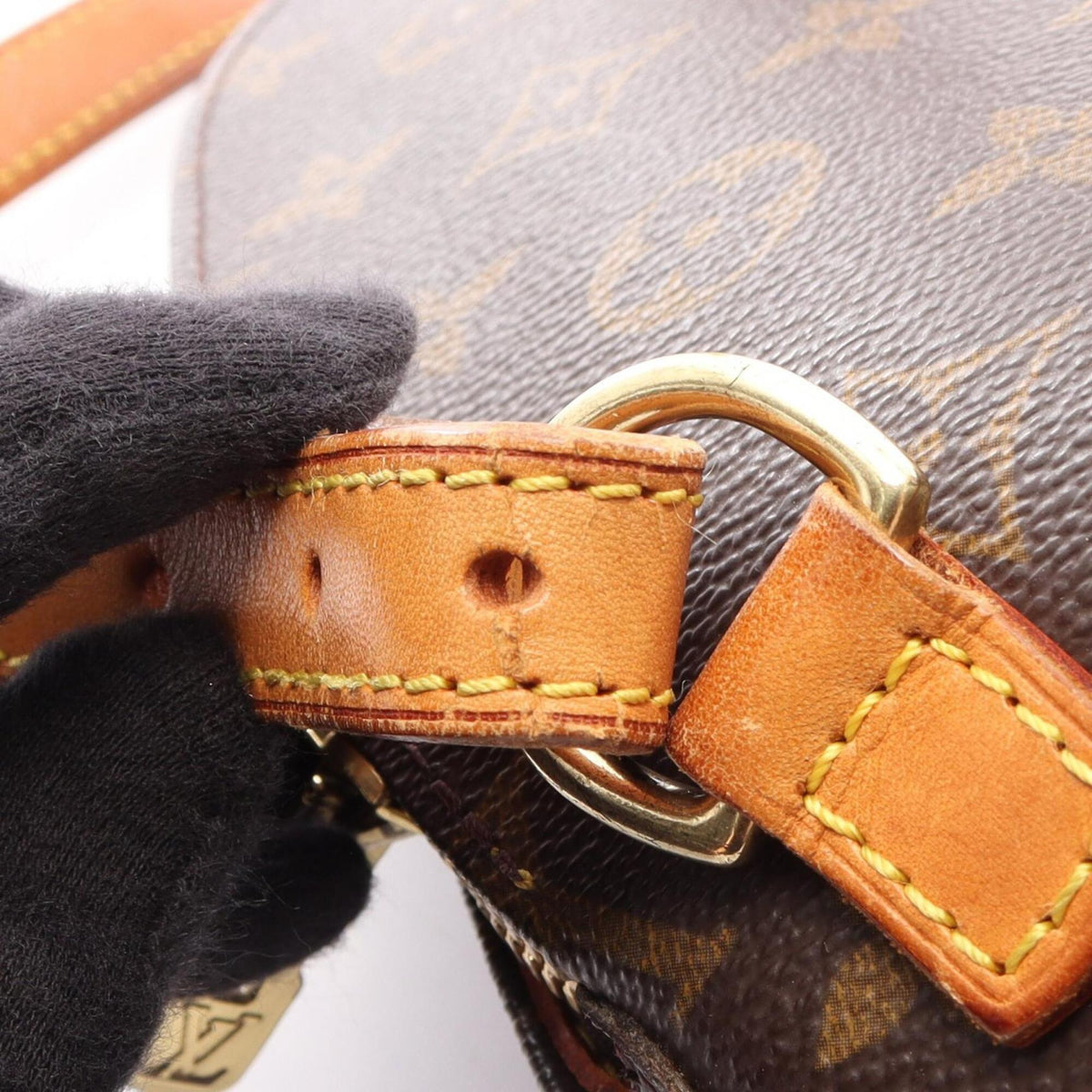 Louis Vuitton Brown Coated Canvas Leather Backpack Handbag (Pre-Owned)