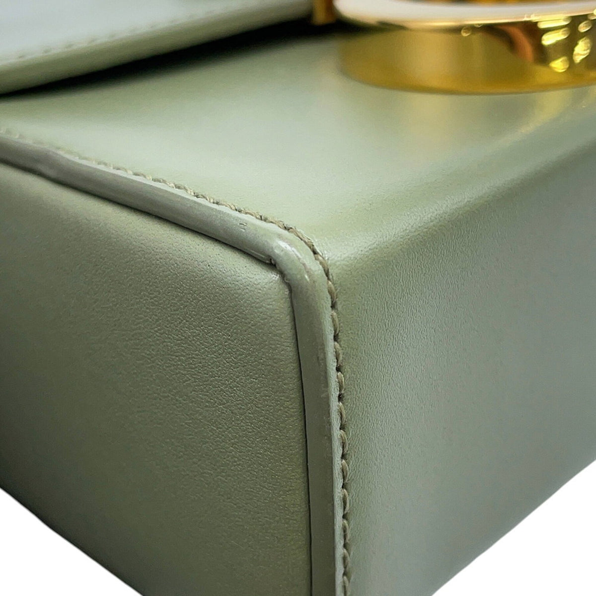 Christian Dior Green Leather Handbag Shoulder Bag (Pre-Owned)