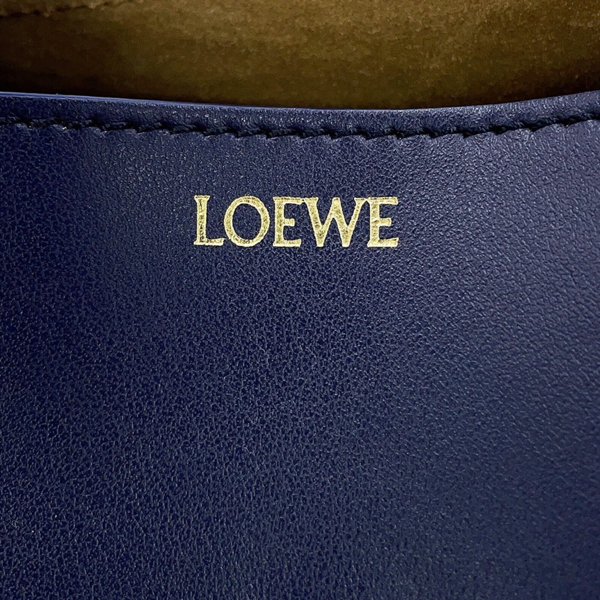 Loewe Gold Leather Handbag Tote Bag (Pre-Owned)