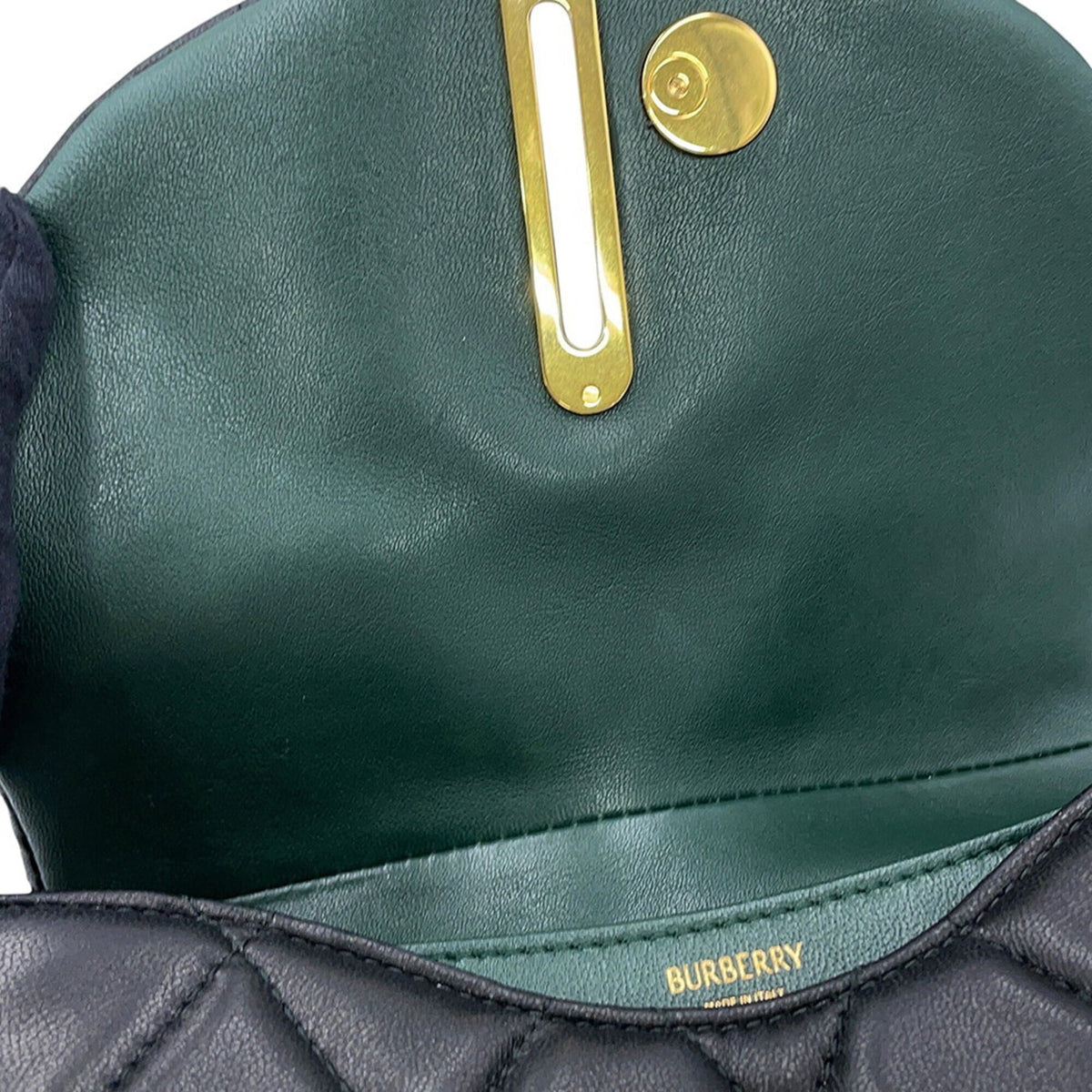 Burberry Black Leather Handbag Shoulder Bag (Pre-Owned)