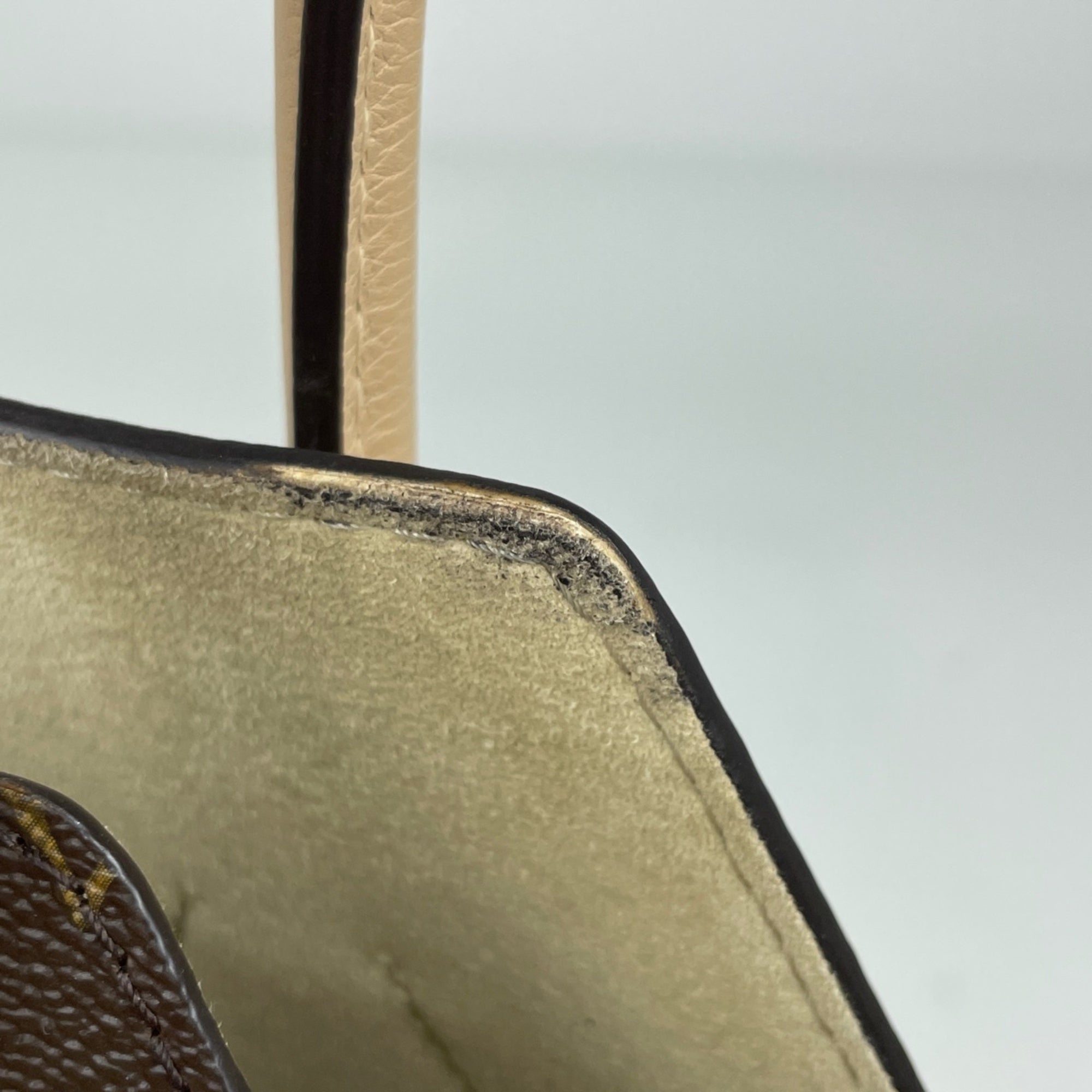 Louis Vuitton Beige Brown Monogram Tote Bag (Pre-Owned)