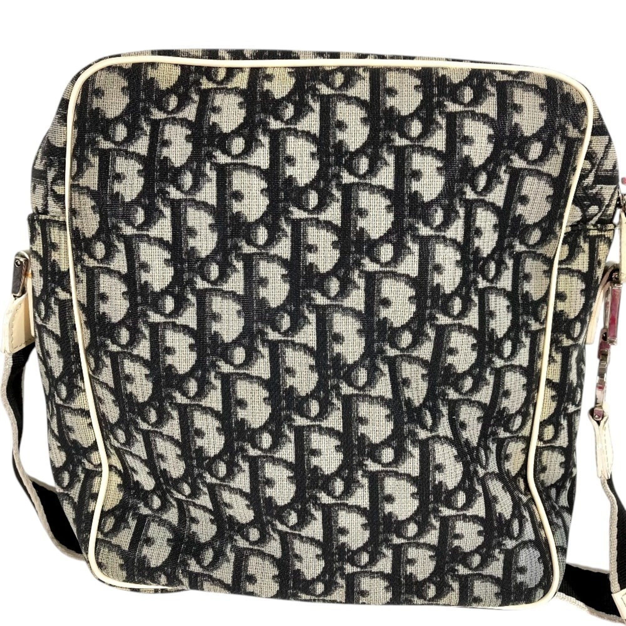 Christian Dior Black White Trotter Pochette Shoulder Bag (Pre-Owned)
