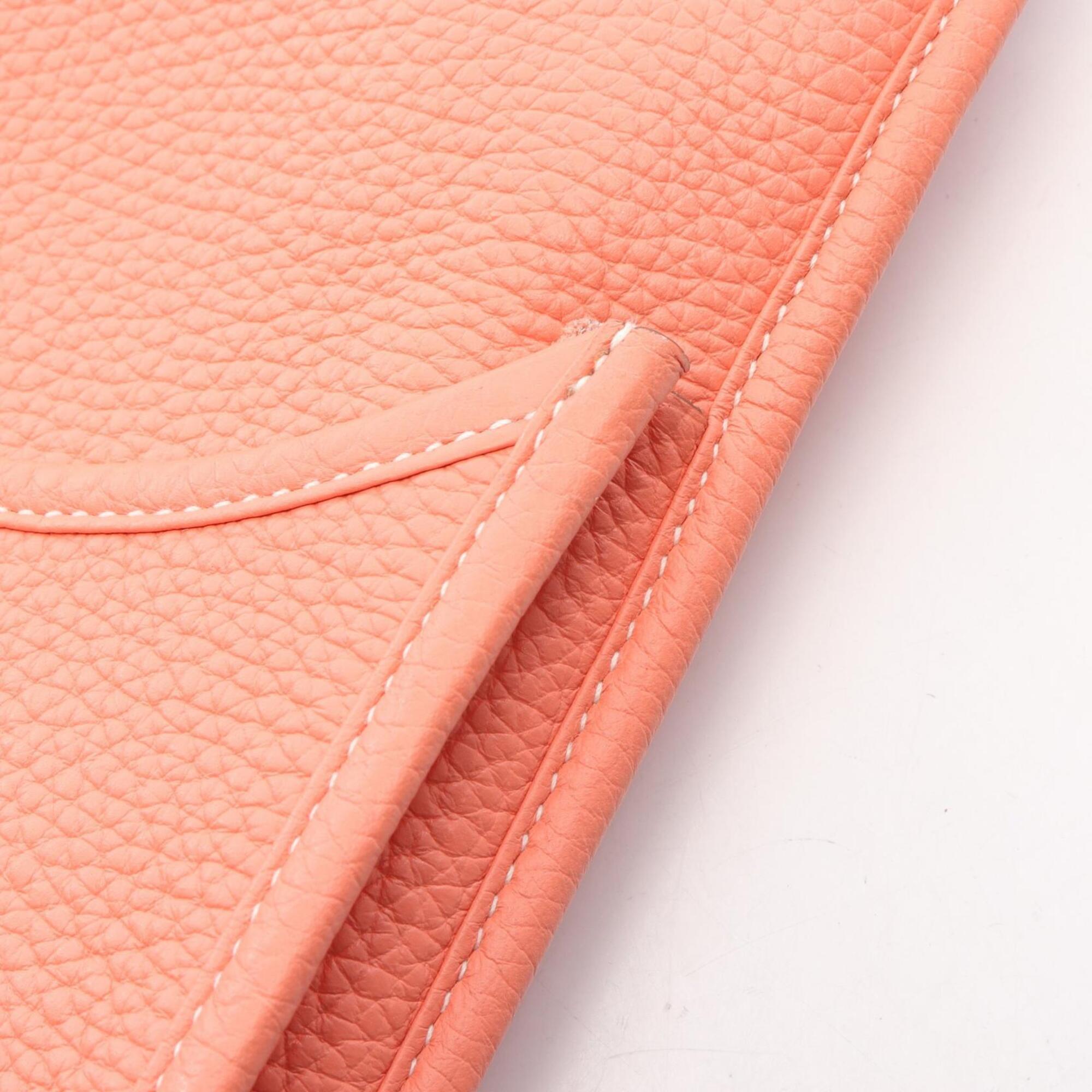 Hermes Crevette Pink Taurillon Clemence Leather Handbag Shoulder Bag (Pre-Owned)