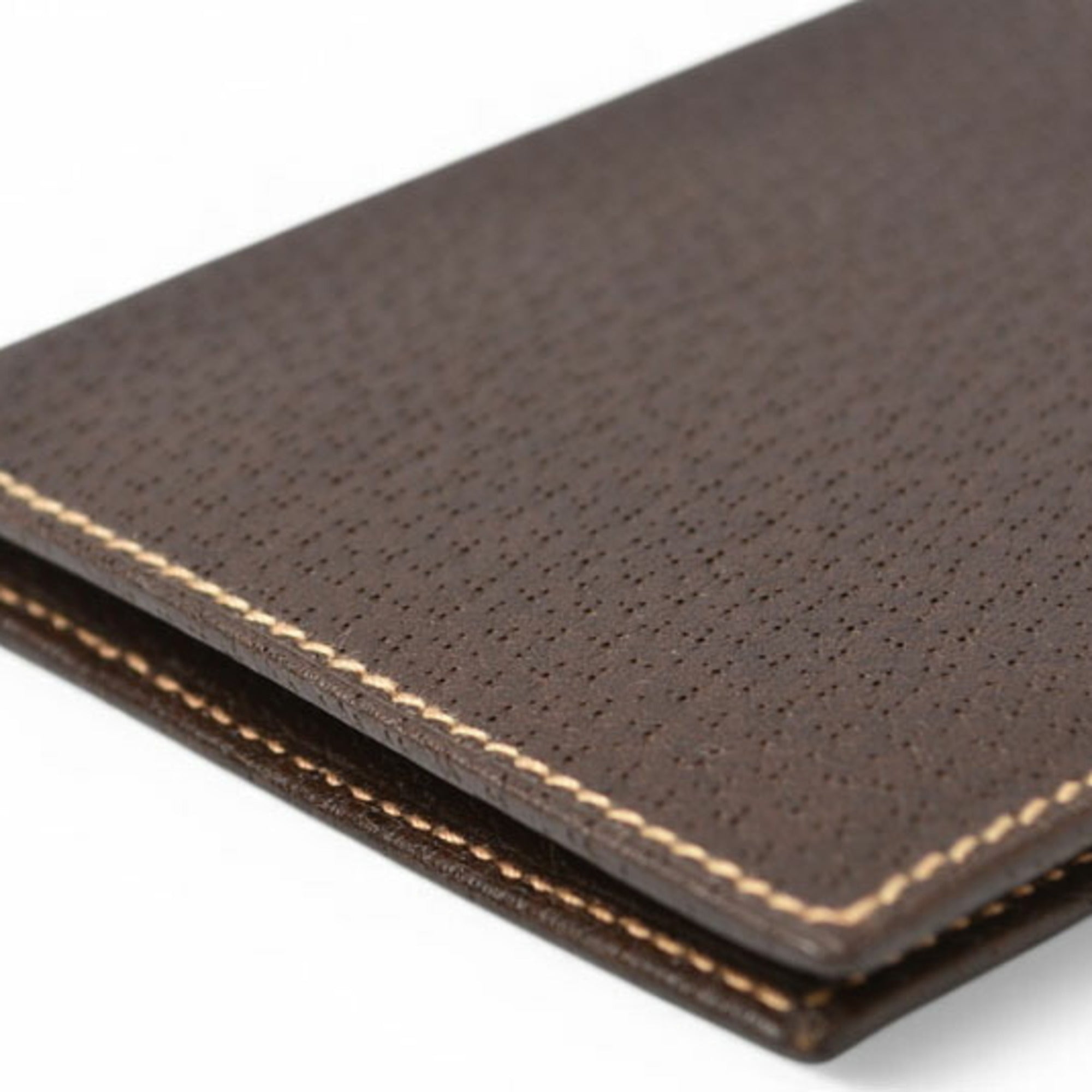 Gucci Brown Leather Long Wallet (Bi-Fold) (Pre-Owned)