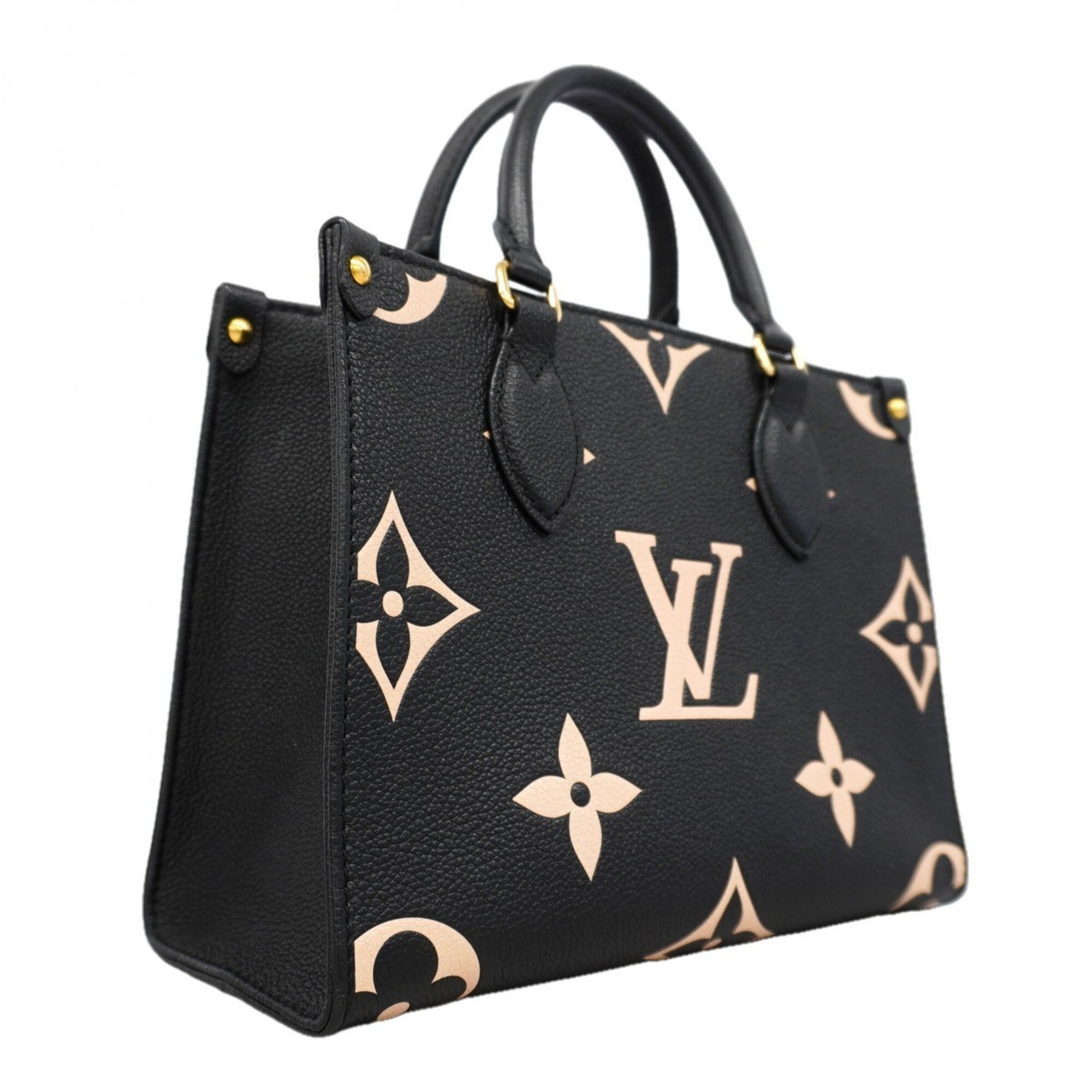 Louis Vuitton Beige Black Handbag (Pre-Owned)