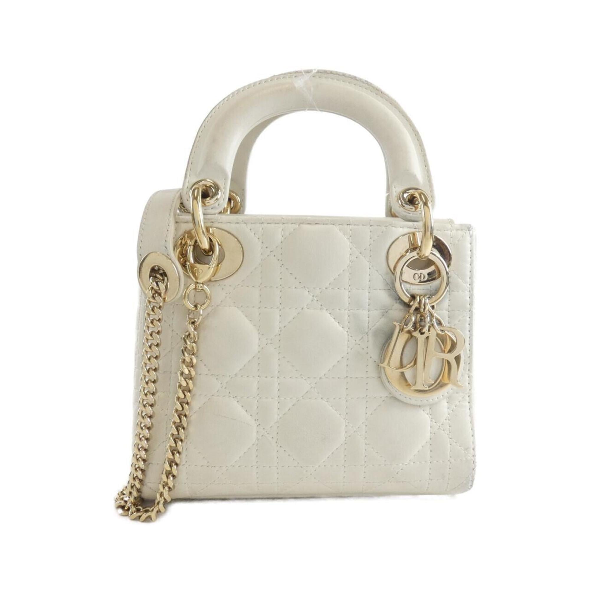 Christian Dior White Leather Handbag (Pre-Owned)