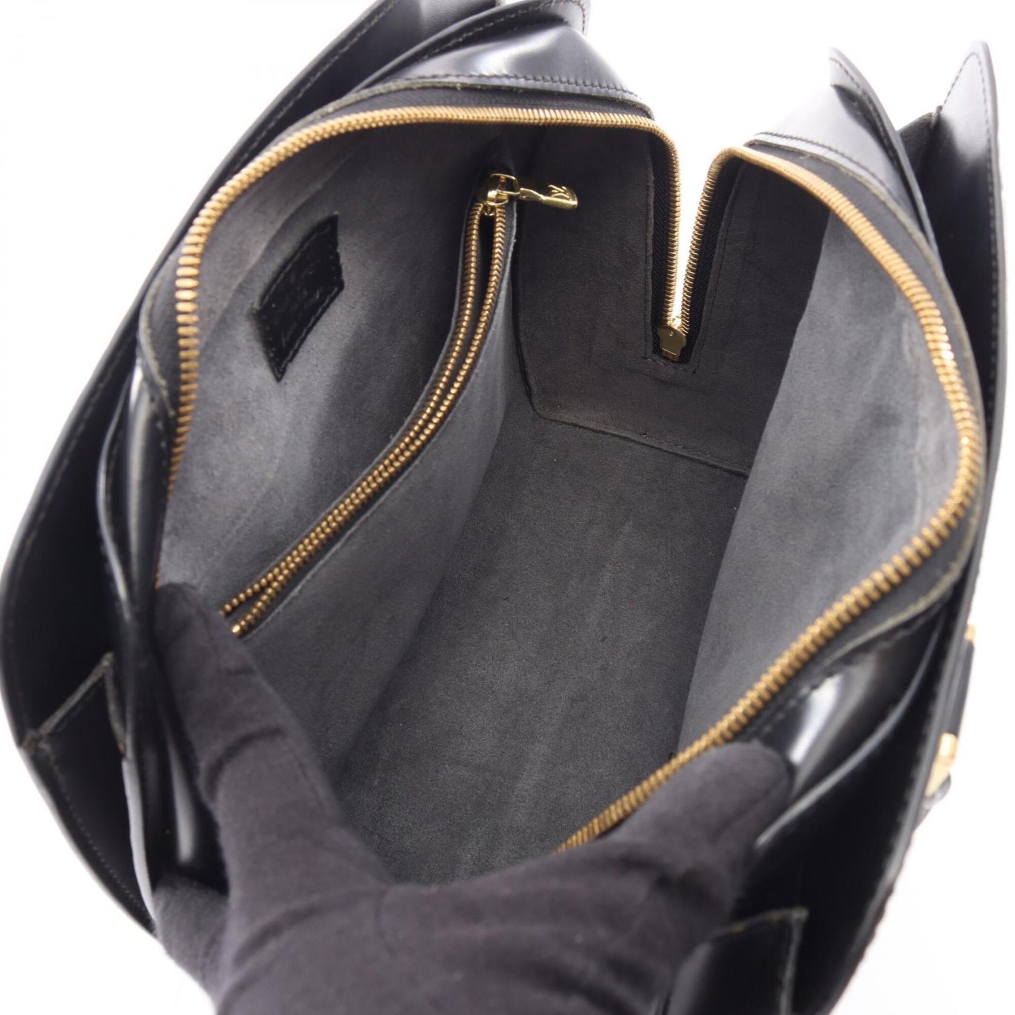 Louis Vuitton Black Leather Handbag (Pre-Owned)
