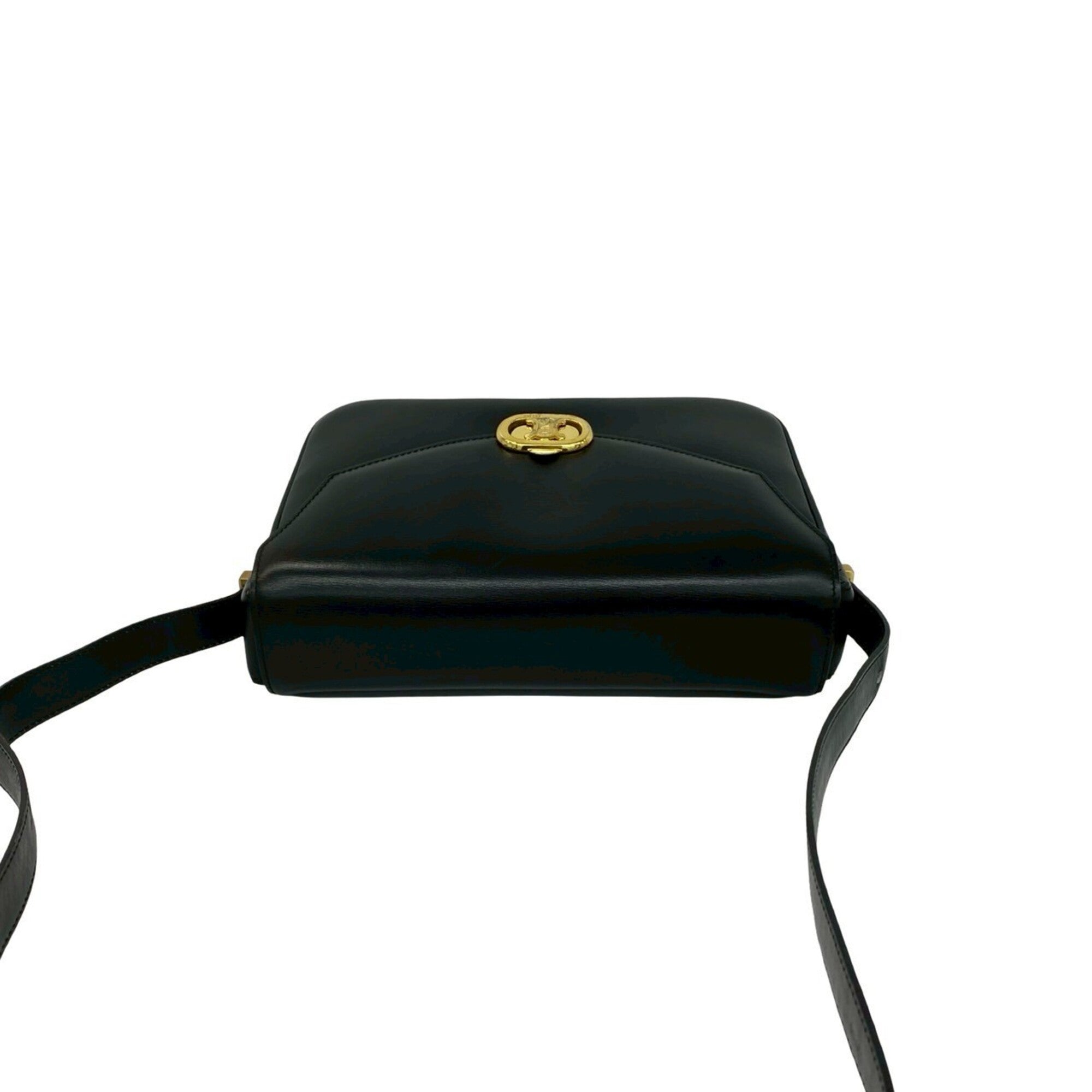 Celine Black Leather Pochette Shoulder Bag (Pre-Owned)