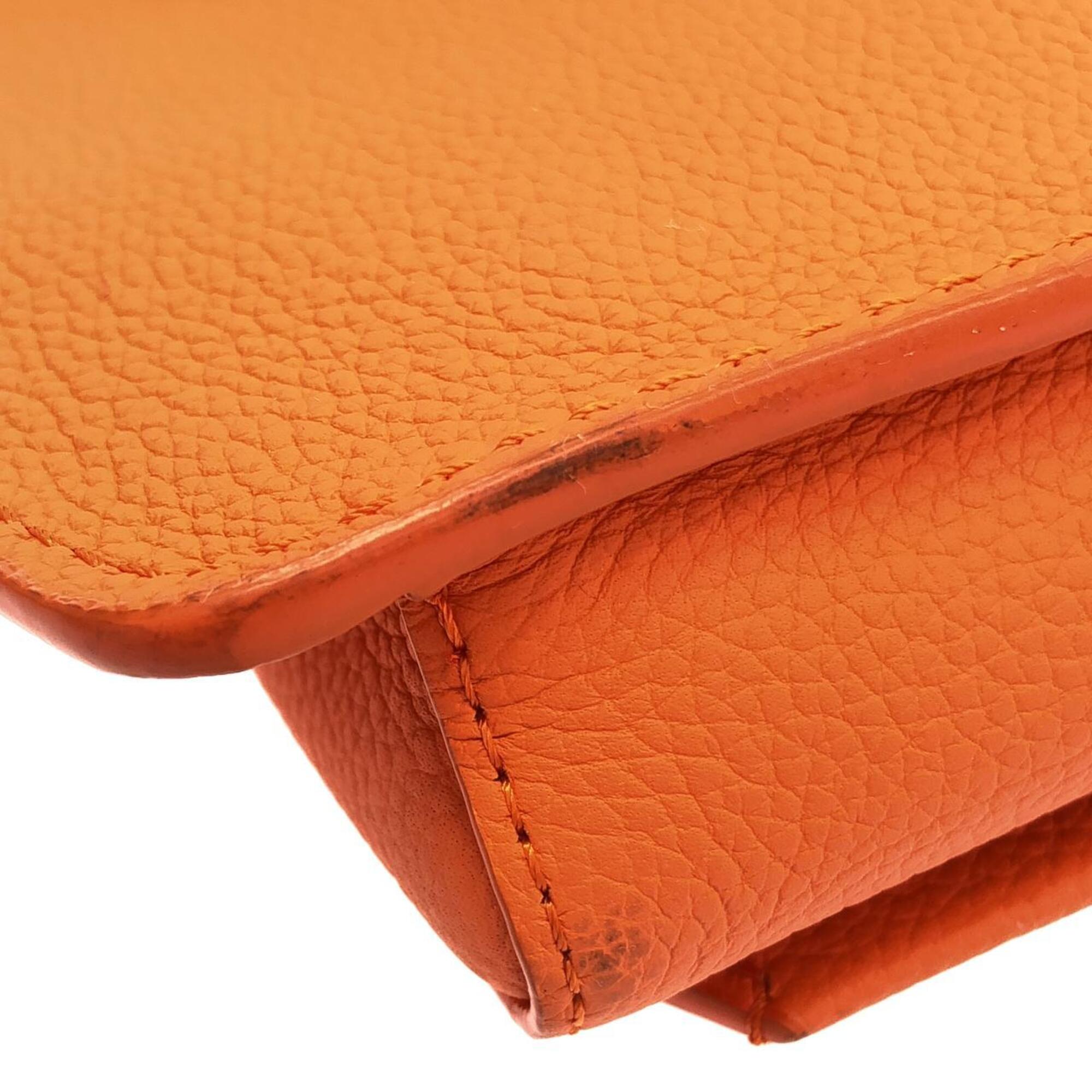 Louis Vuitton Orange Leather Shoulder Bag (Pre-Owned)