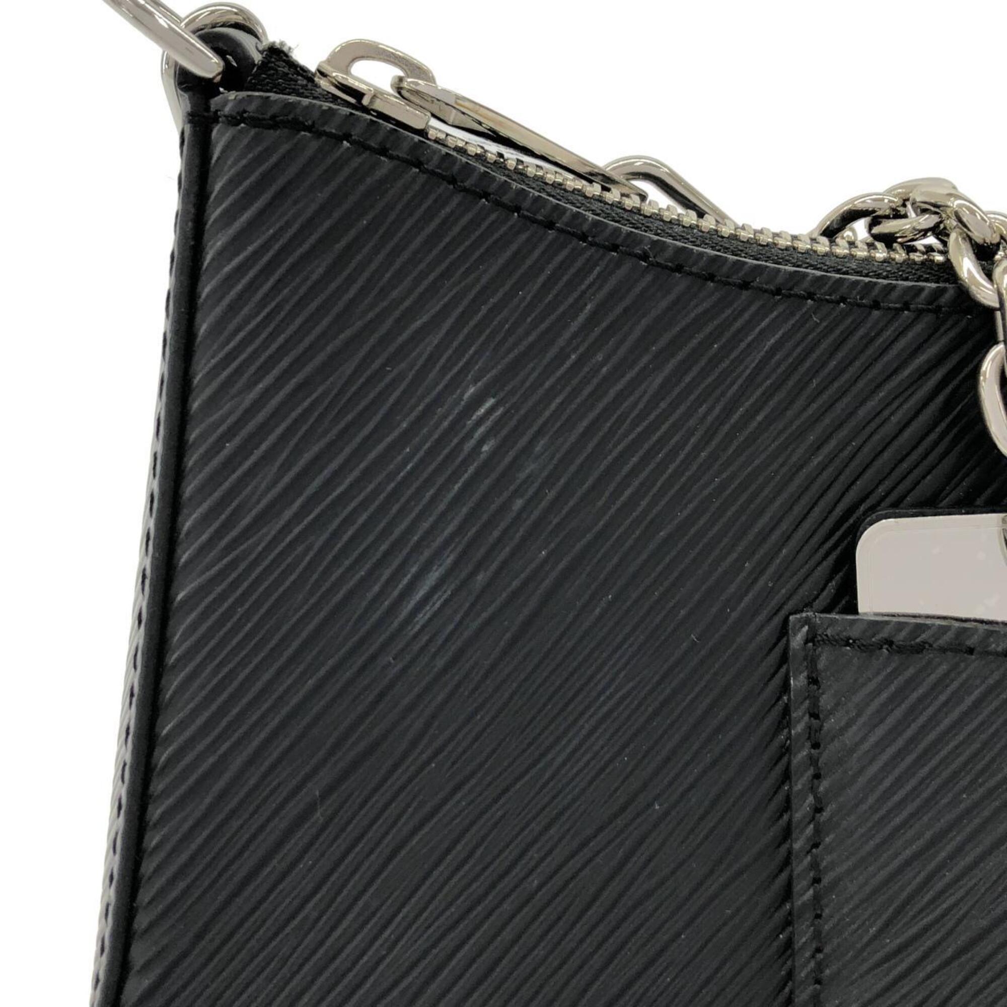 Louis Vuitton Black Leather Shoulder Bag (Pre-Owned)