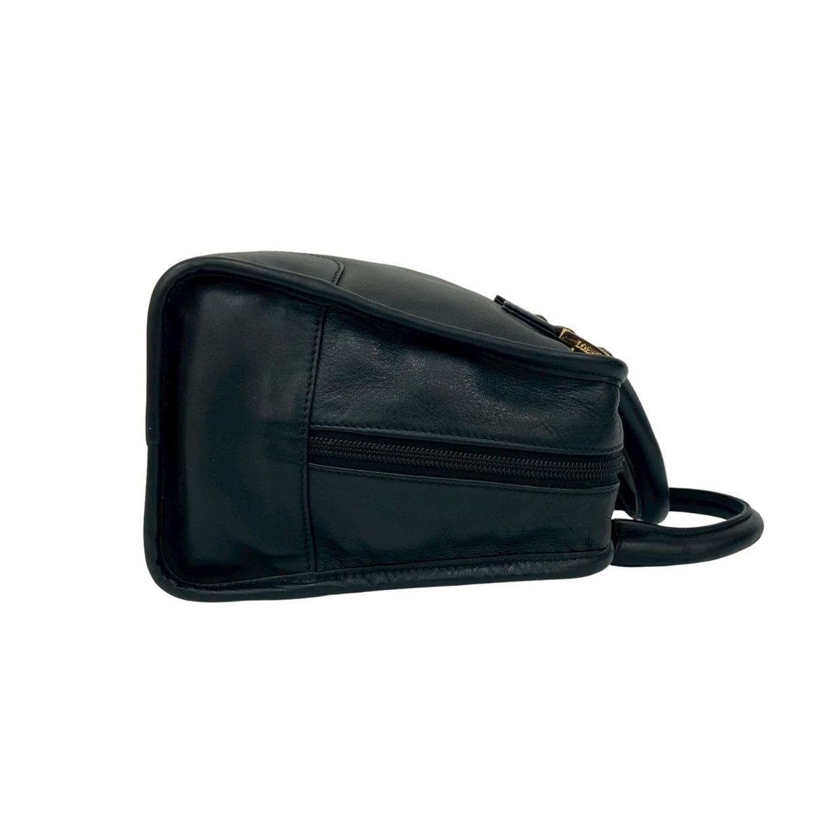 Loewe Black Leather Boston Bag Handbag Tote Bag (Pre-Owned)