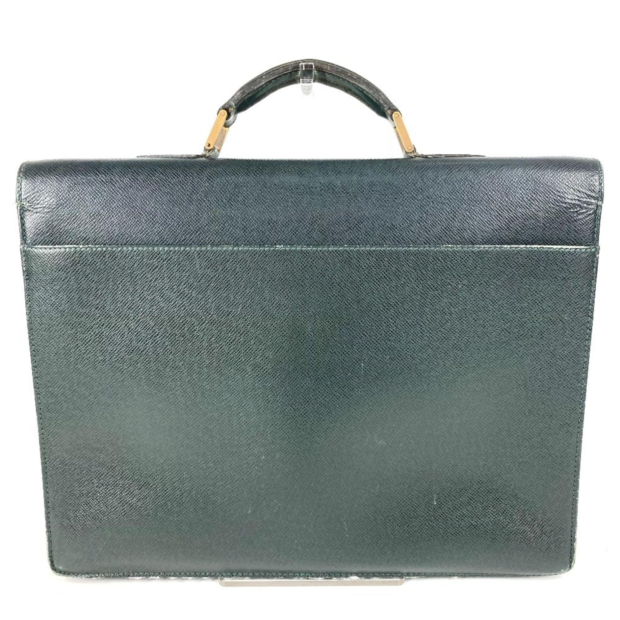 Louis Vuitton Taiga Episea Green Taiga Leather Briefcase Handbag (Pre-Owned)